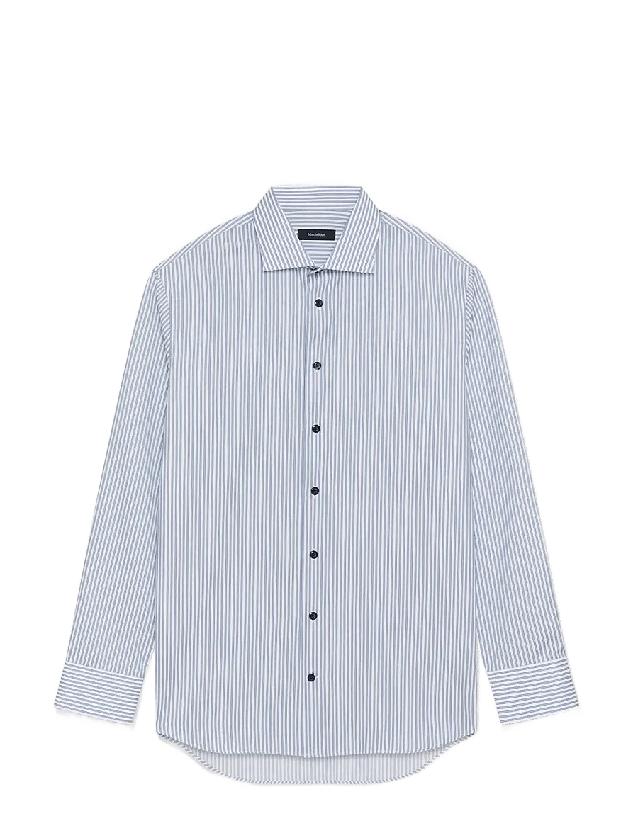 Matinique - MAmarc N - randiga skjortor - chambray blue - 1