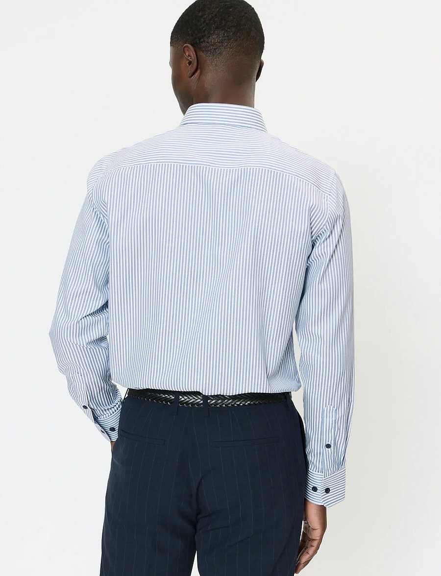 Matinique - MAmarc N - randiga skjortor - chambray blue - 3