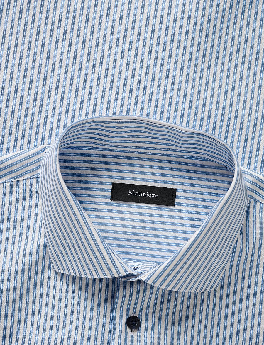 Matinique - MAmarc N - randiga skjortor - chambray blue - 5