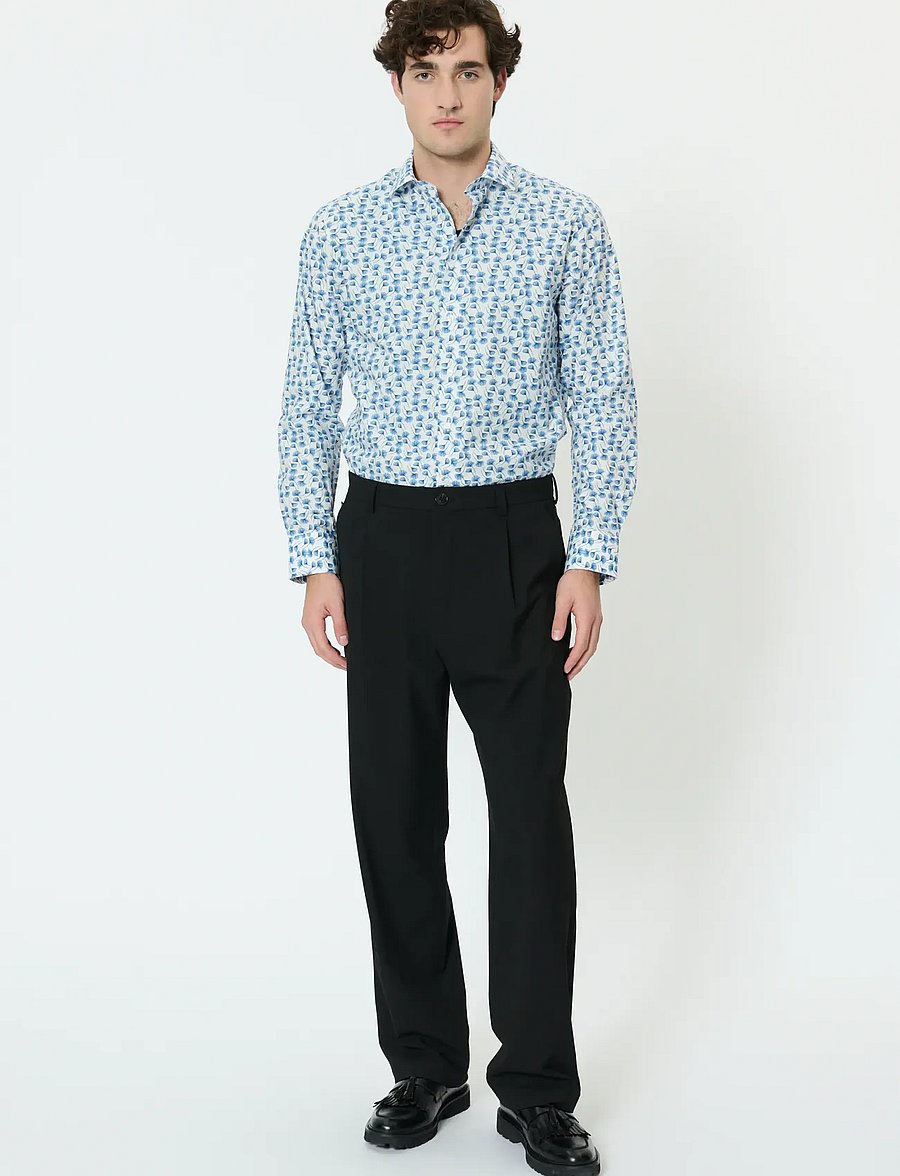 Matinique - MAmarc N - mønstrede skjorter - chambray blue - 3