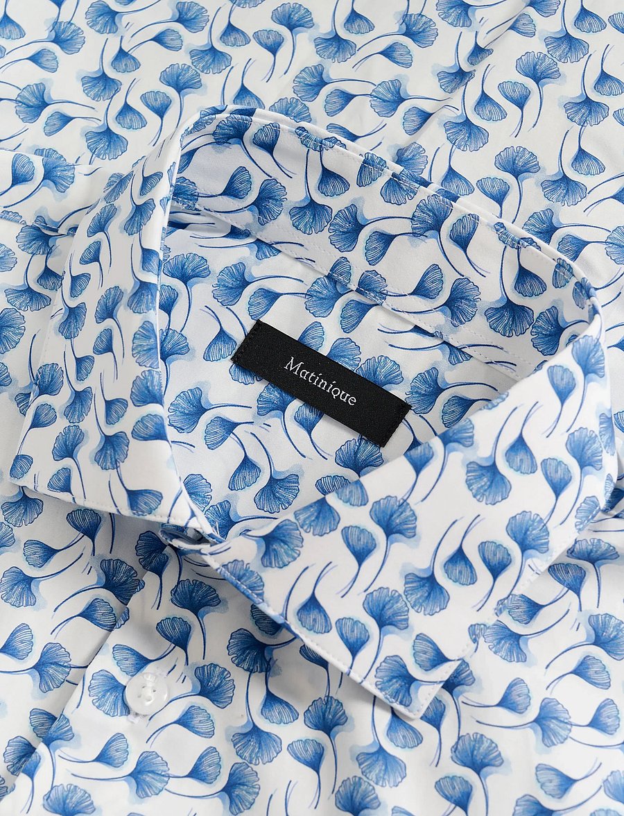 Matinique - MAmarc N - mønstrede skjorter - chambray blue - 5