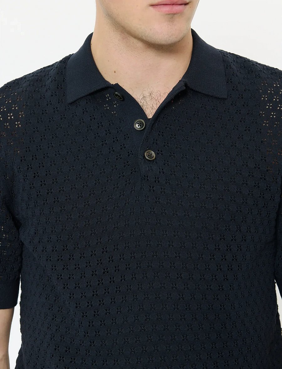 Matinique - MApolo BB Knit Heritage - knitted polos - dark navy - 4