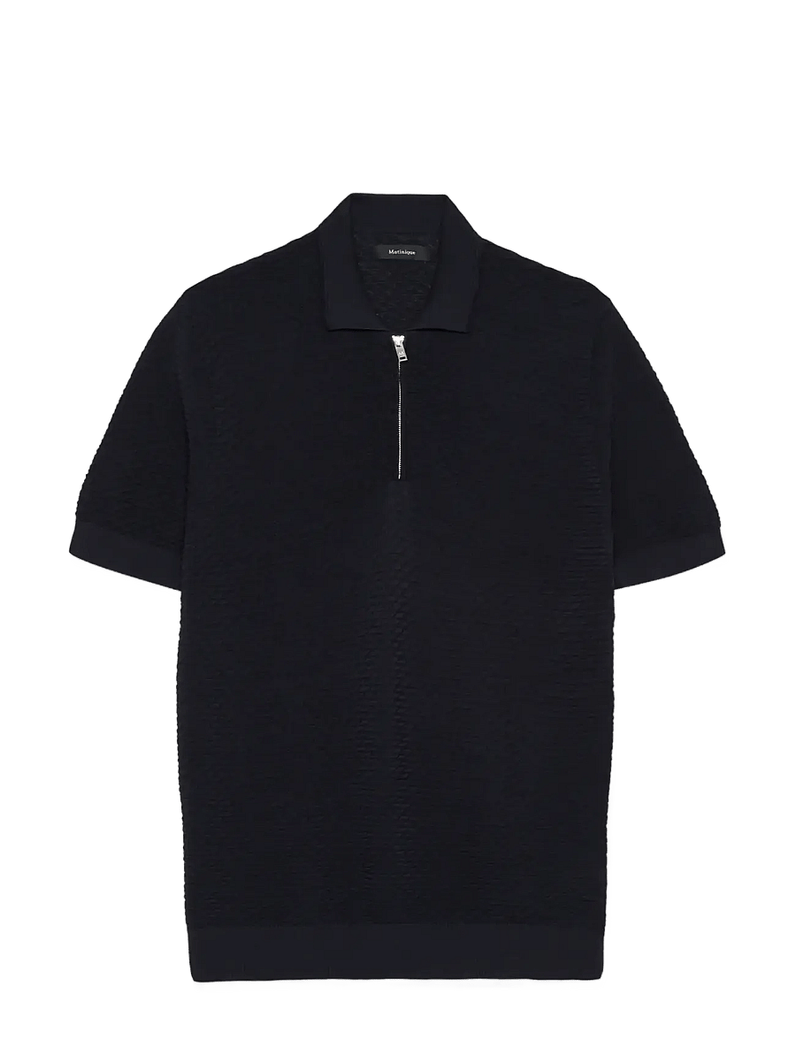 Matinique - MApolo Knit - dzianinowe bluzki polo - dark navy - 1