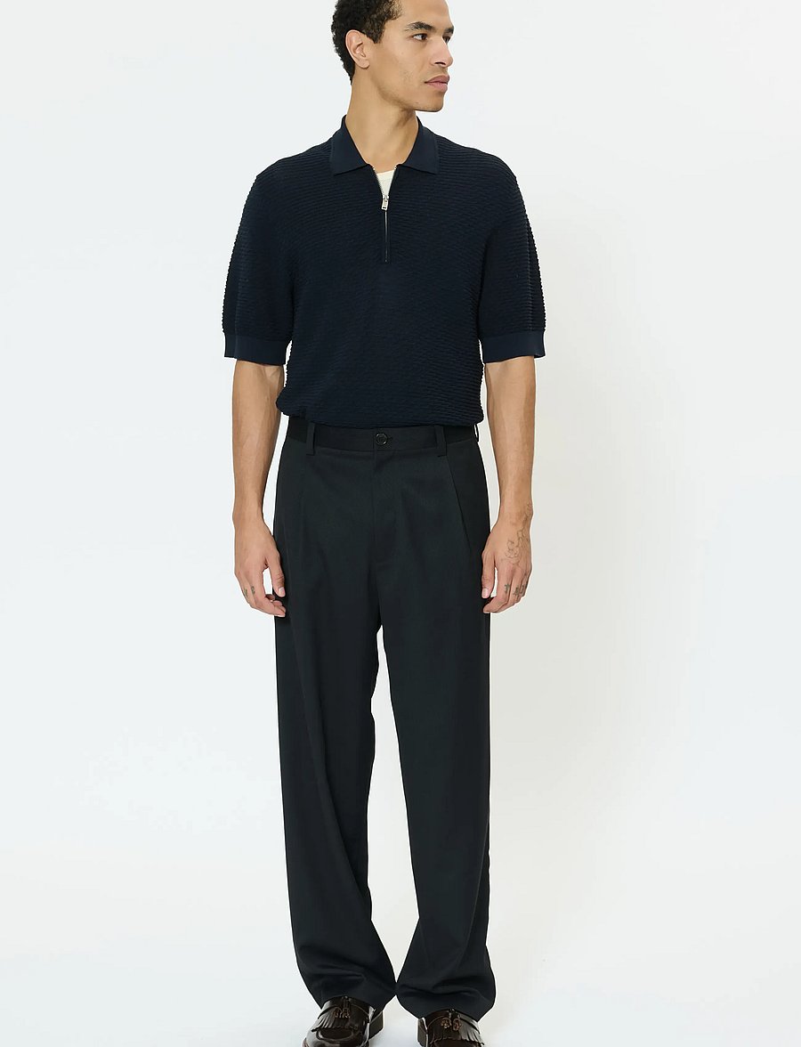 Matinique - MApolo Knit - dzianinowe bluzki polo - dark navy - 2