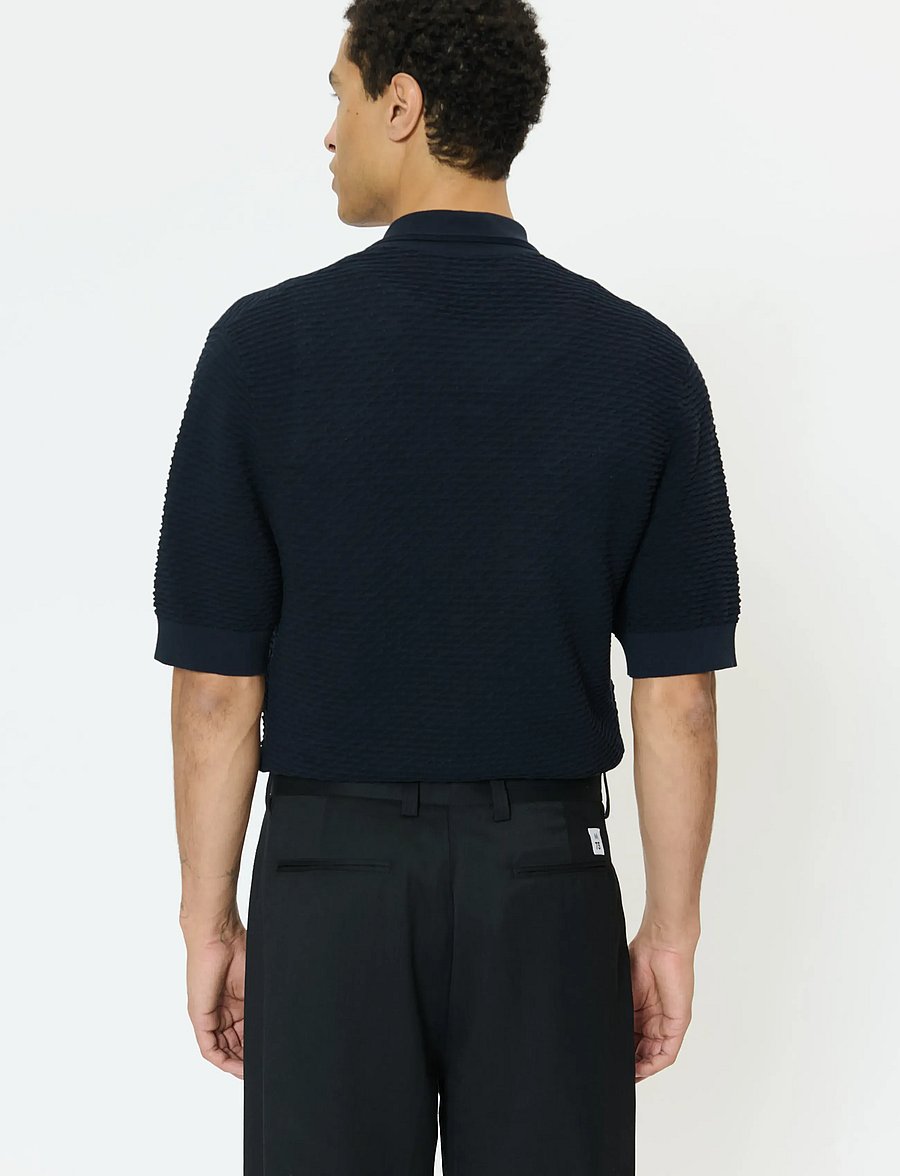 Matinique - MApolo Knit - dzianinowe bluzki polo - dark navy - 3