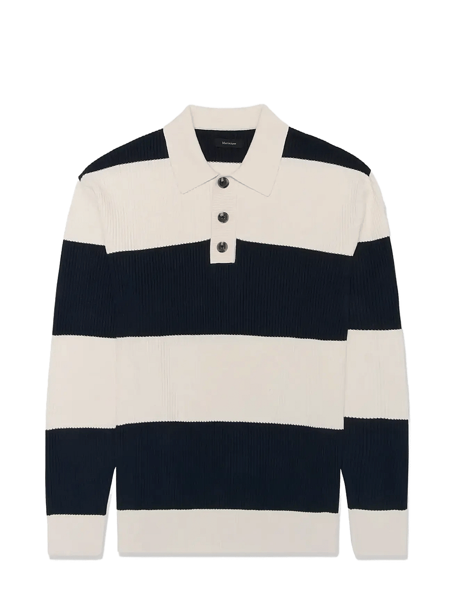 Matinique - MArugbo - langärmelige strick-polohemden - dark navy - 1