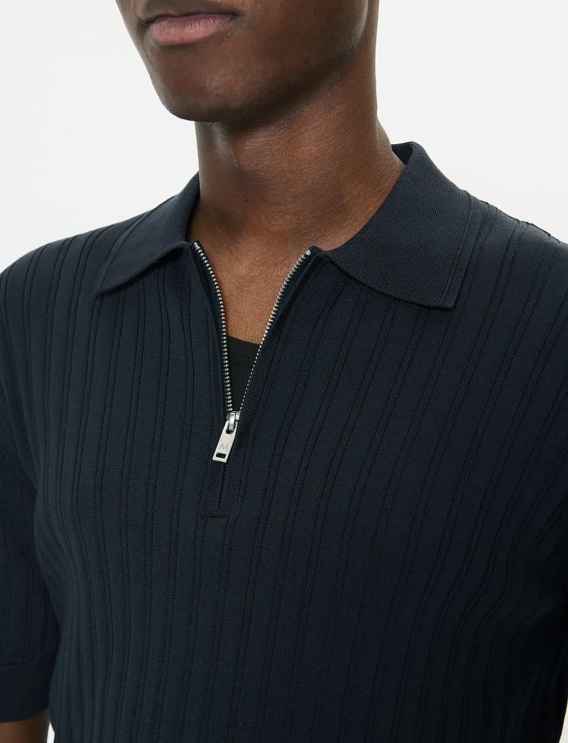 Matinique - MApolo Knit - gestrickte polohemden - dark navy - 4