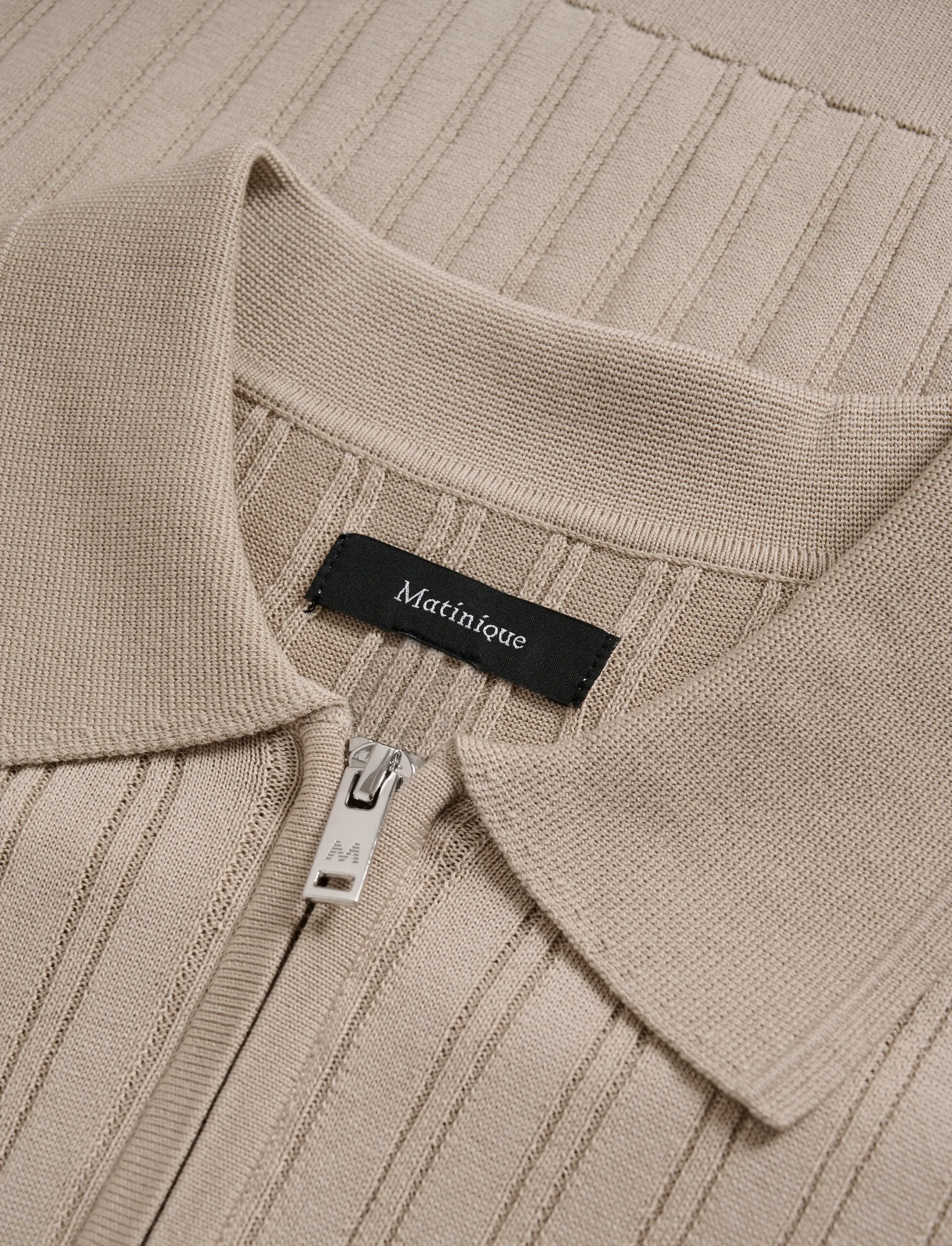 Matinique - MApolo Knit - kootud polosärgid - plaza taupe - 5
