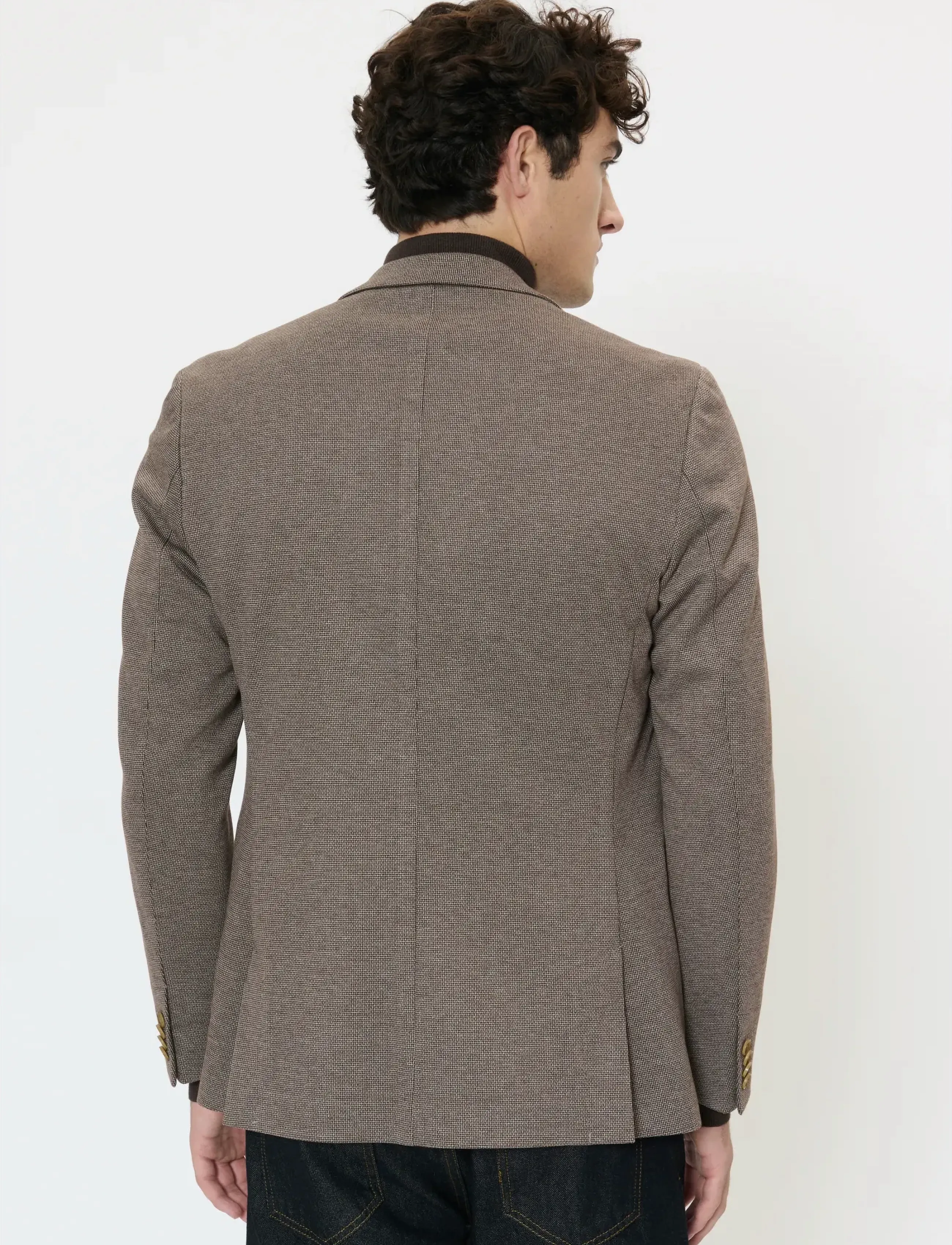 Matinique - MAcharles Jersey - blazers met enkele rij knopen - caribou - 3