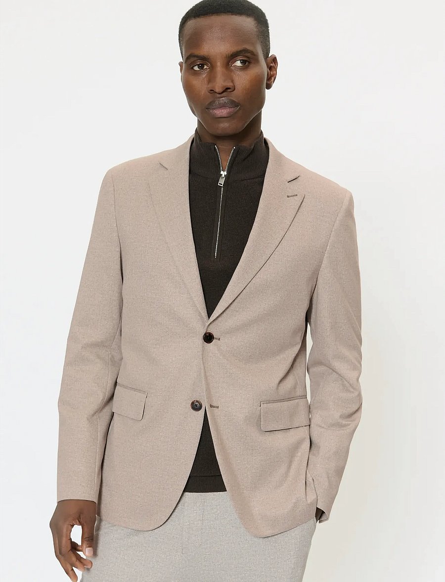 Matinique - MAcharles Jersey - single breasted blazers - caribou - 0