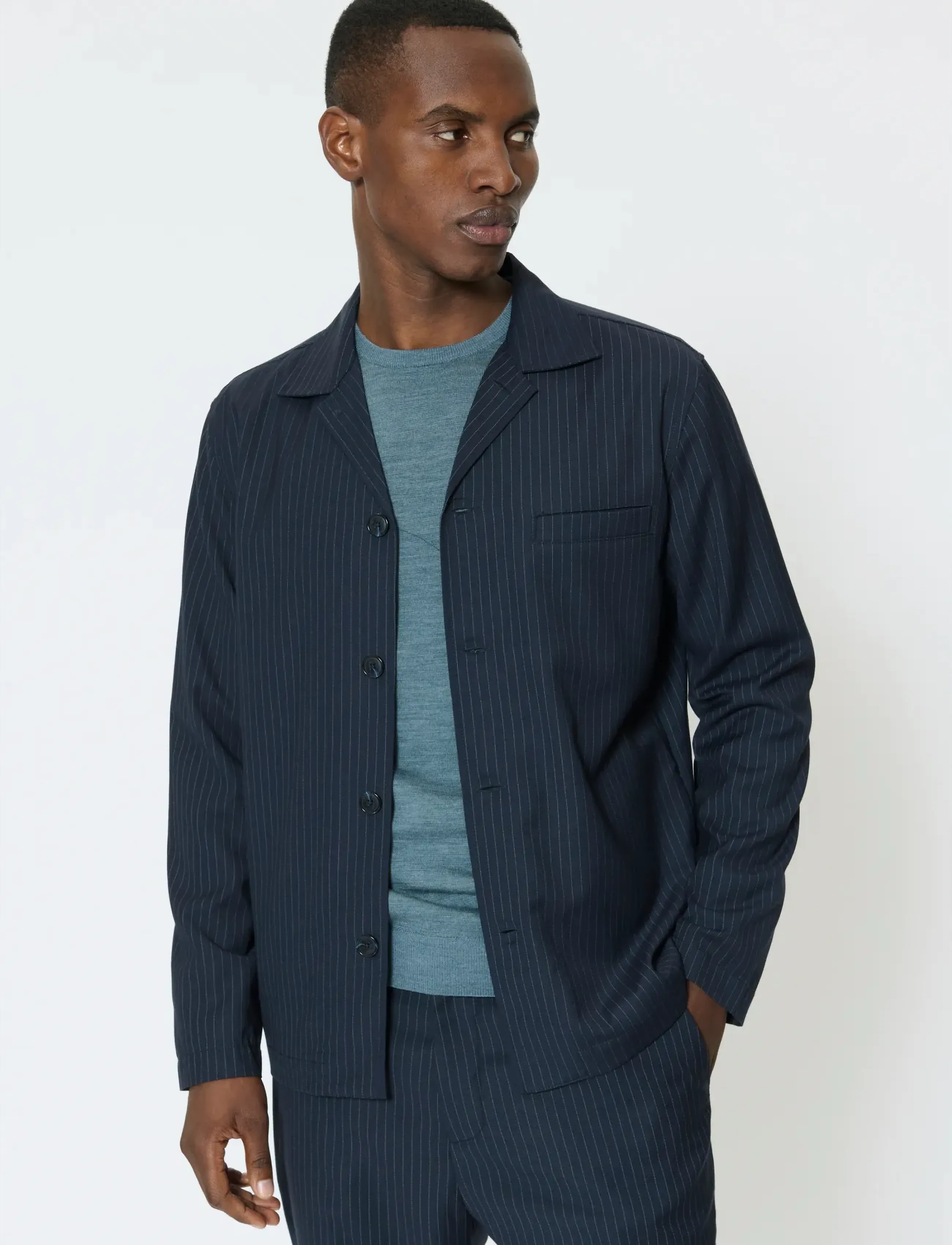 Matinique MAlanden V - Vindjakker - NAVY PINSTRIPE / navy