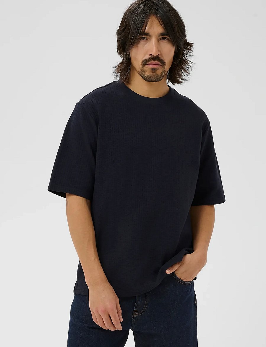 Matinique - MAkai Crew - kortærmede t-shirts - dark navy - 0