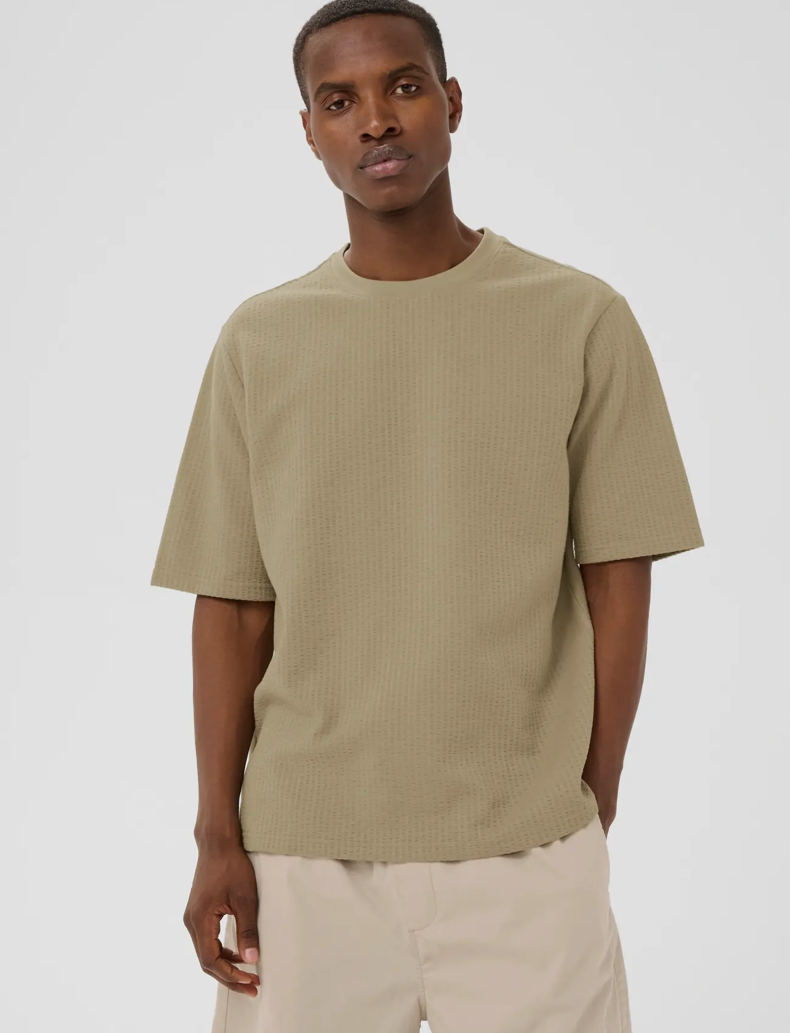 Matinique MAkai Crew - T-Shirts - WINTER TWIG / khaki/green