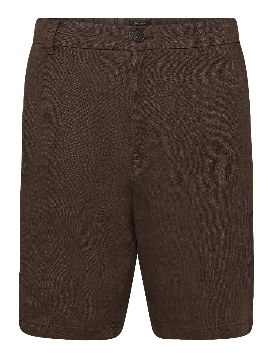 Matinique - MAharlow Short - linneshorts - chocolate brown - 0