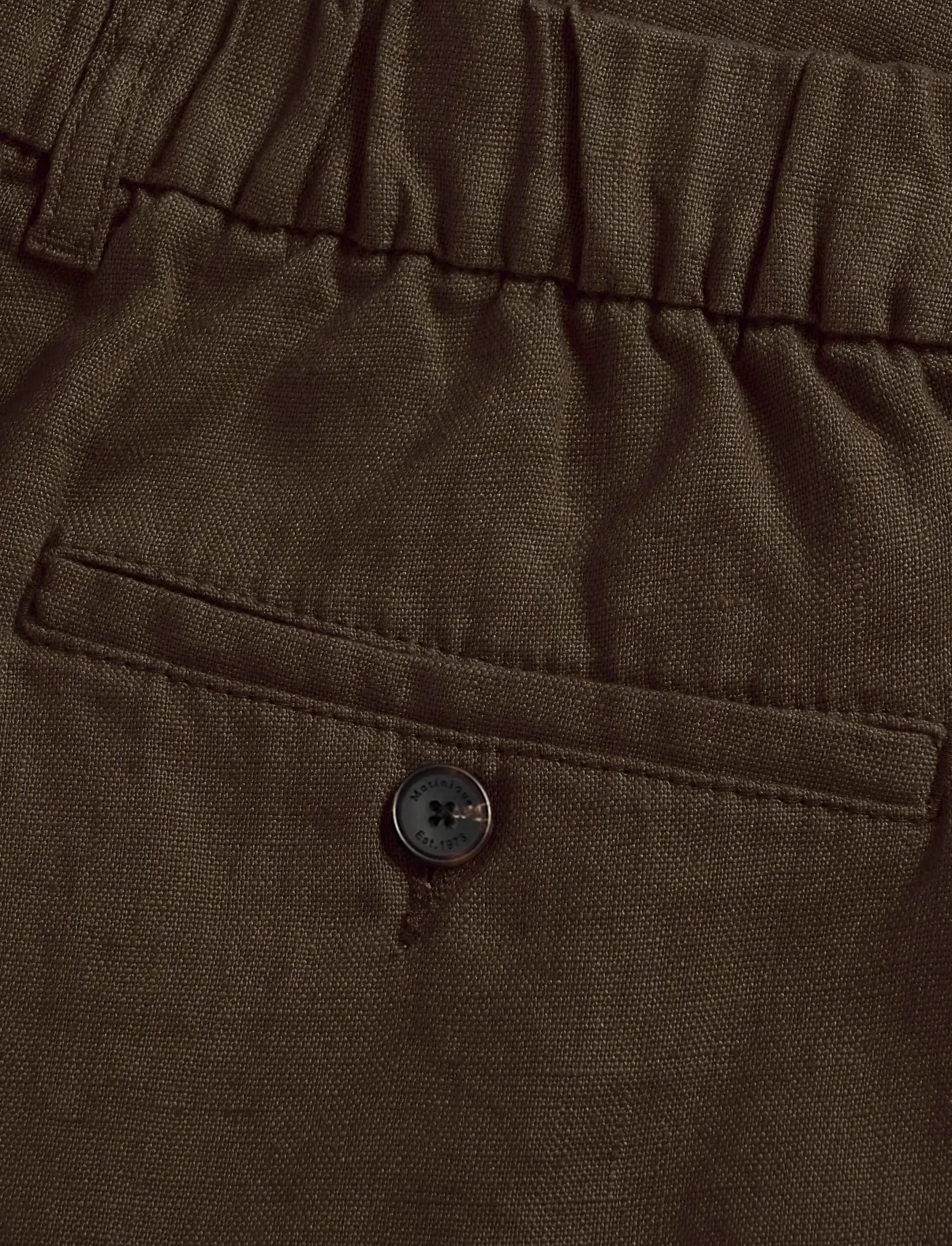 Matinique - MAharlow Short - linased lühikesed püksid - chocolate brown - 5