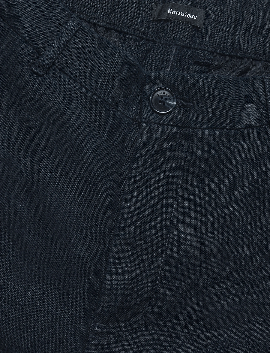 Matinique - MAharlow Short - linased lühikesed püksid - dark navy - 4