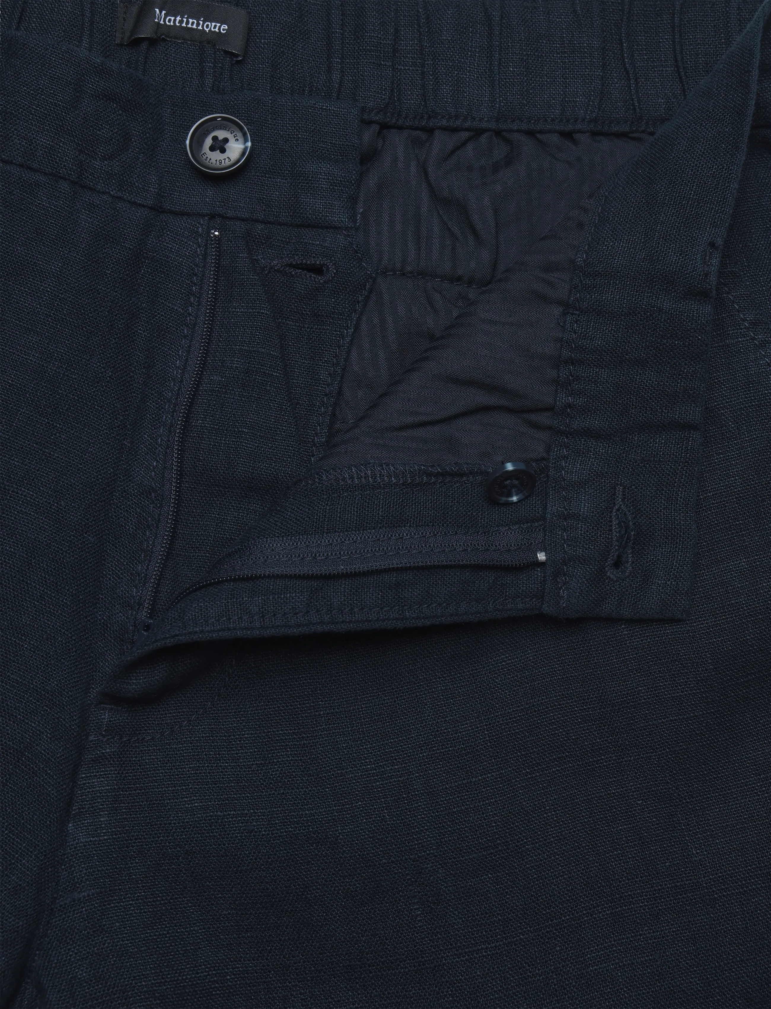 Matinique - MAharlow Short - leinen-shorts - dark navy - 5