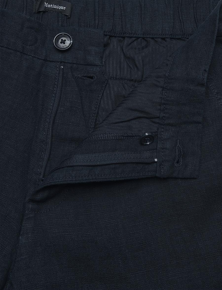 Matinique - MAharlow Short - linased lühikesed püksid - dark navy - 5
