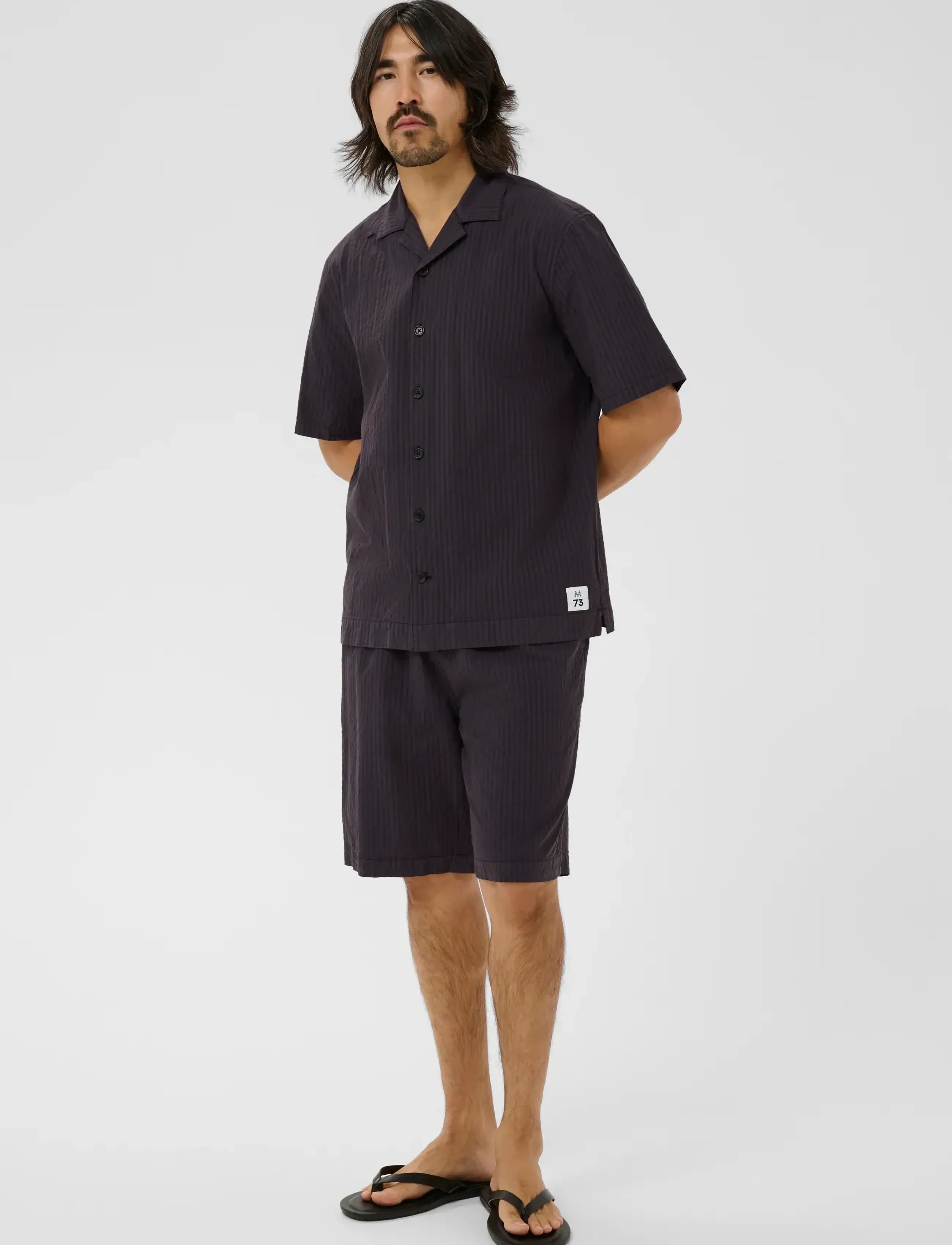 Matinique - MAklampo 73 - kurzarmhemden - washed black - 2