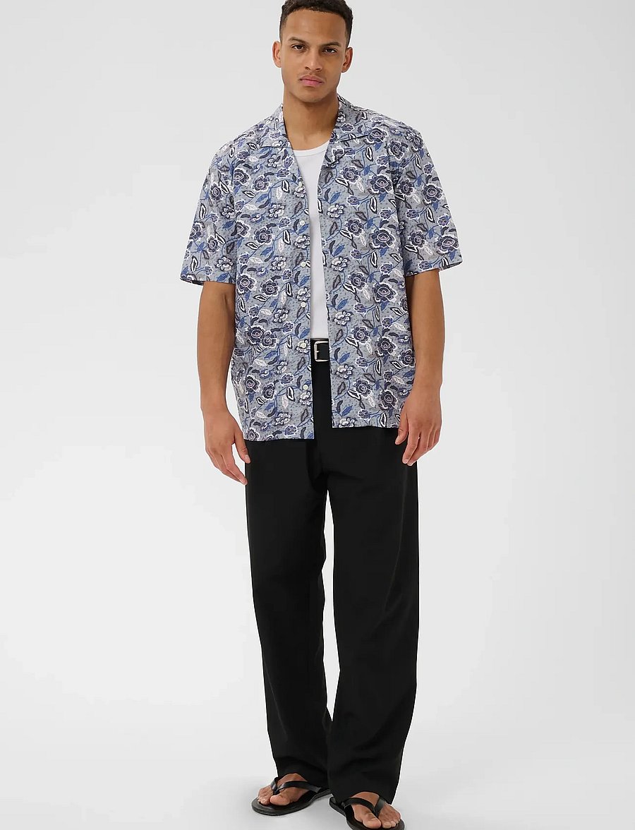 Matinique - MAklampo - mønstrede skjorter - chambray blue - 2