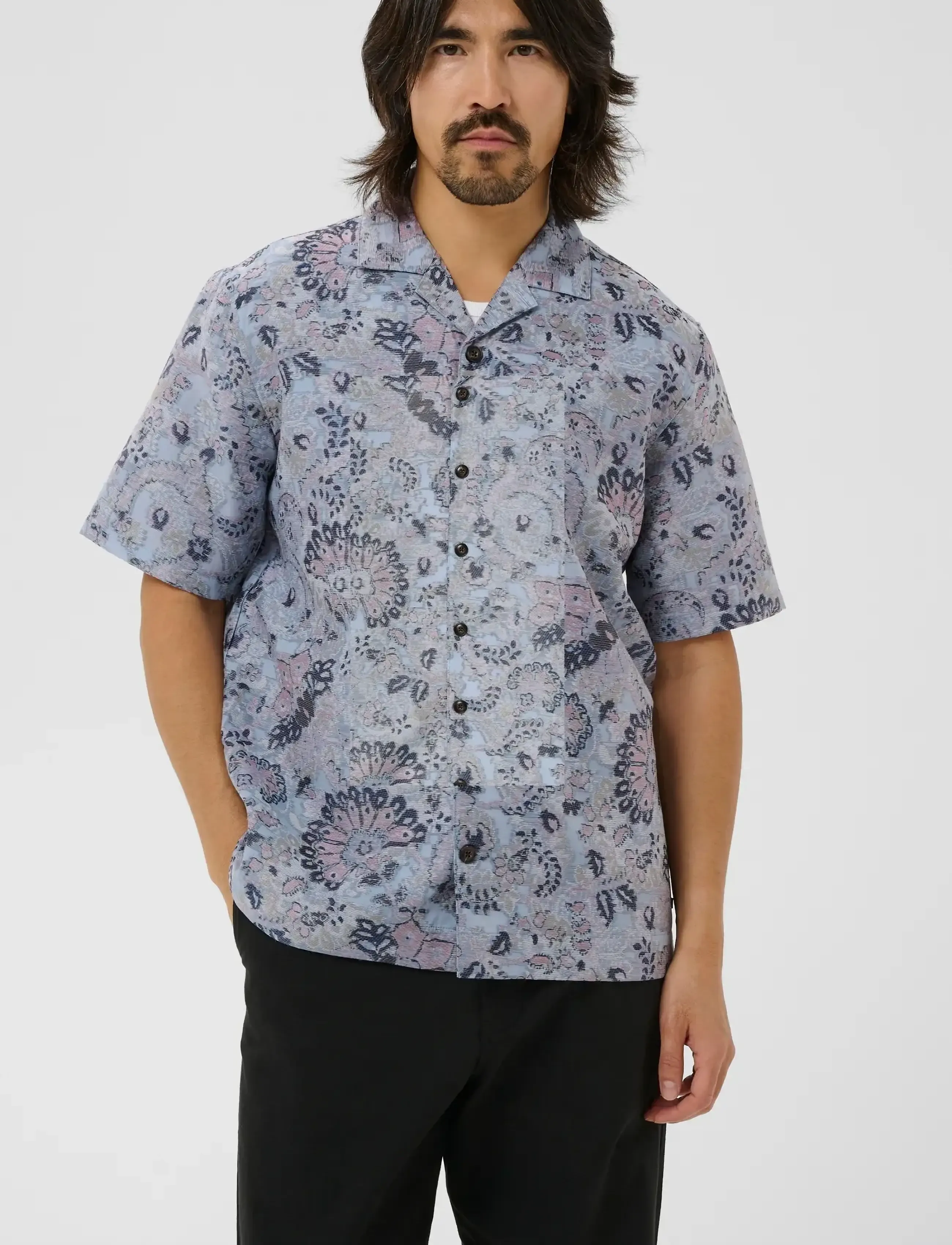 Matinique Maklampo, 3XL, Blue, Skjorter > Kortærmede Shirts, Herre