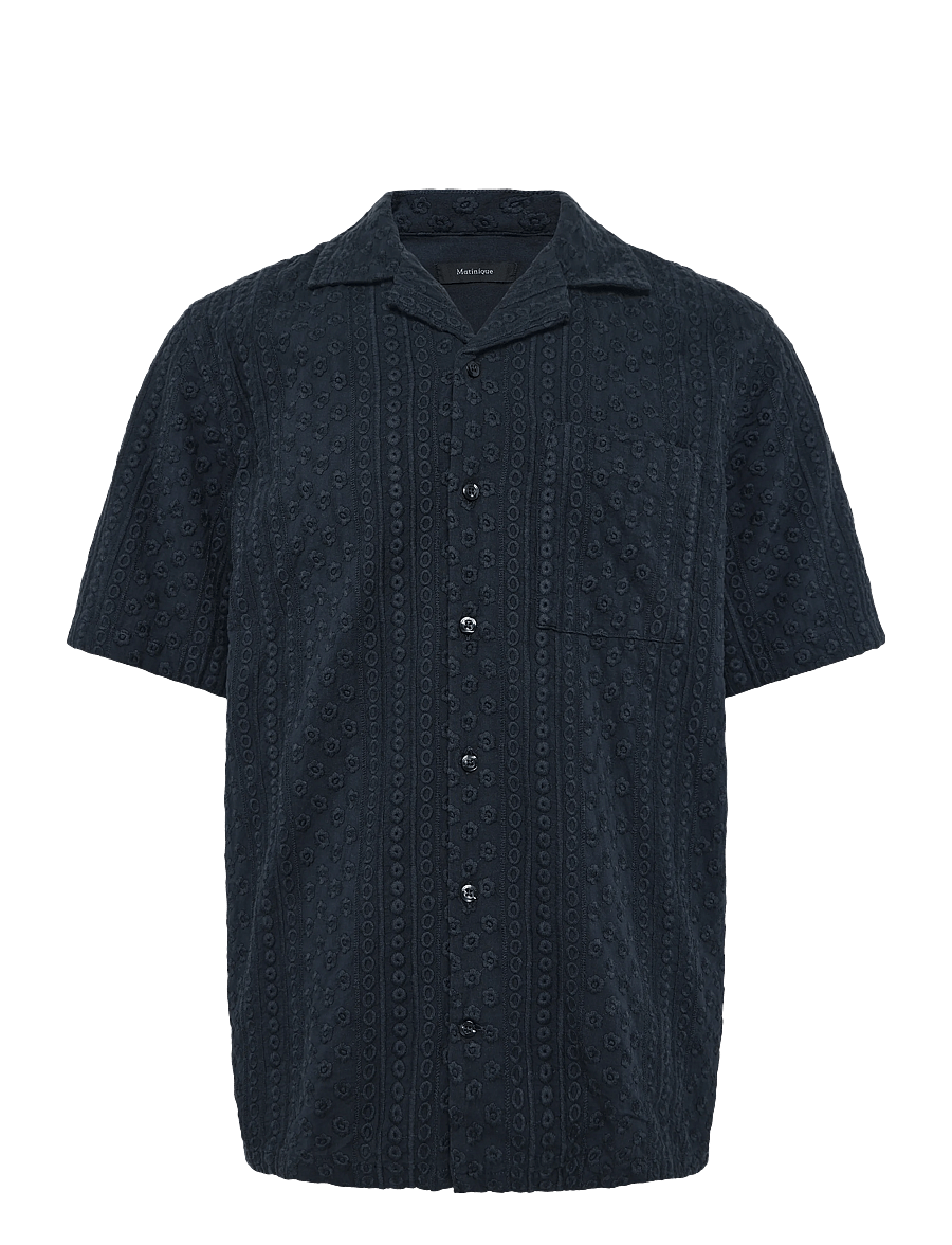 Matinique - MAklampo P - lühikeste varrukatega särgid - dark navy - 1