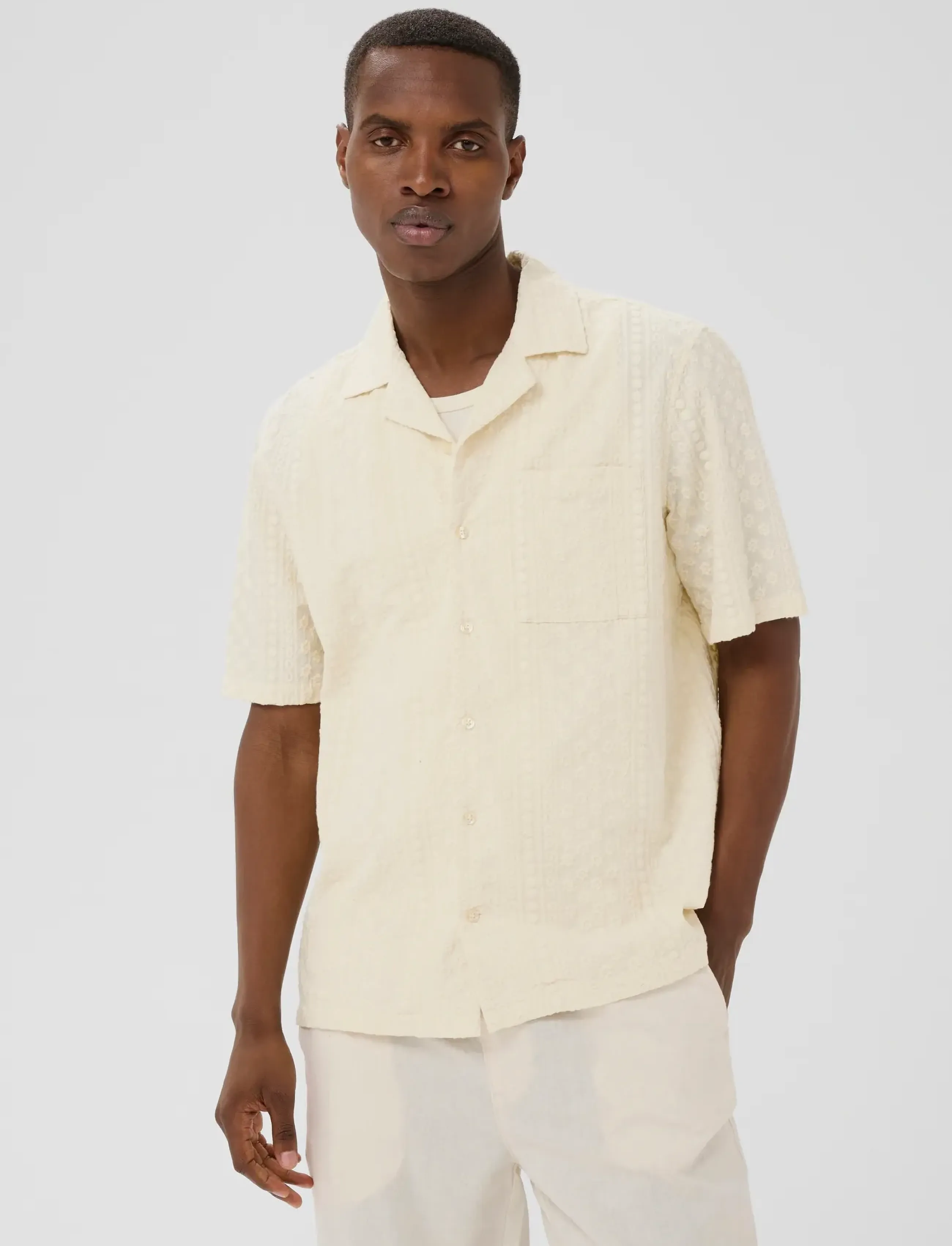 Matinique Maklampo P, M, Shirts, Creme - Short-sleeved Männerswear