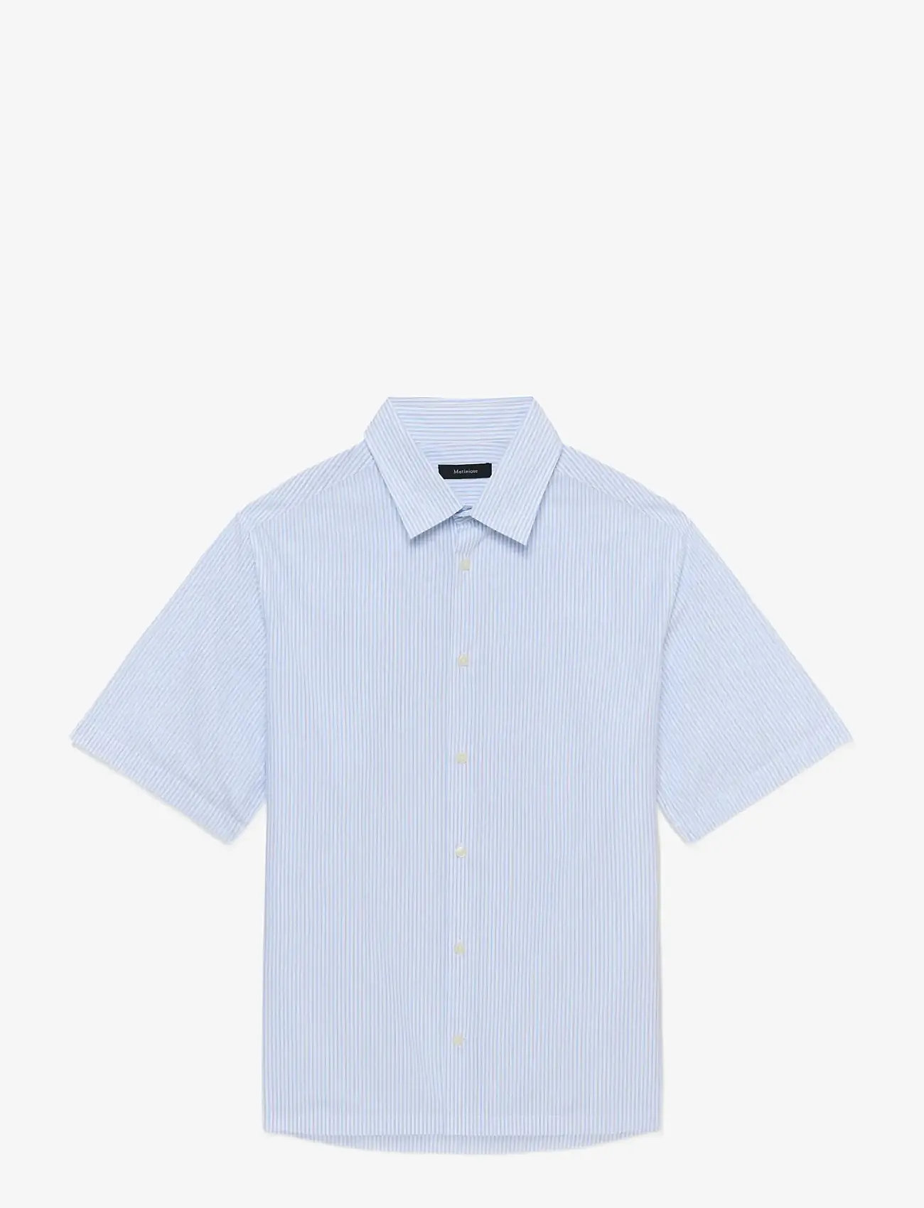 Matinique - MAklampo SS - kortærmede t-shirts - chambray blue - 1