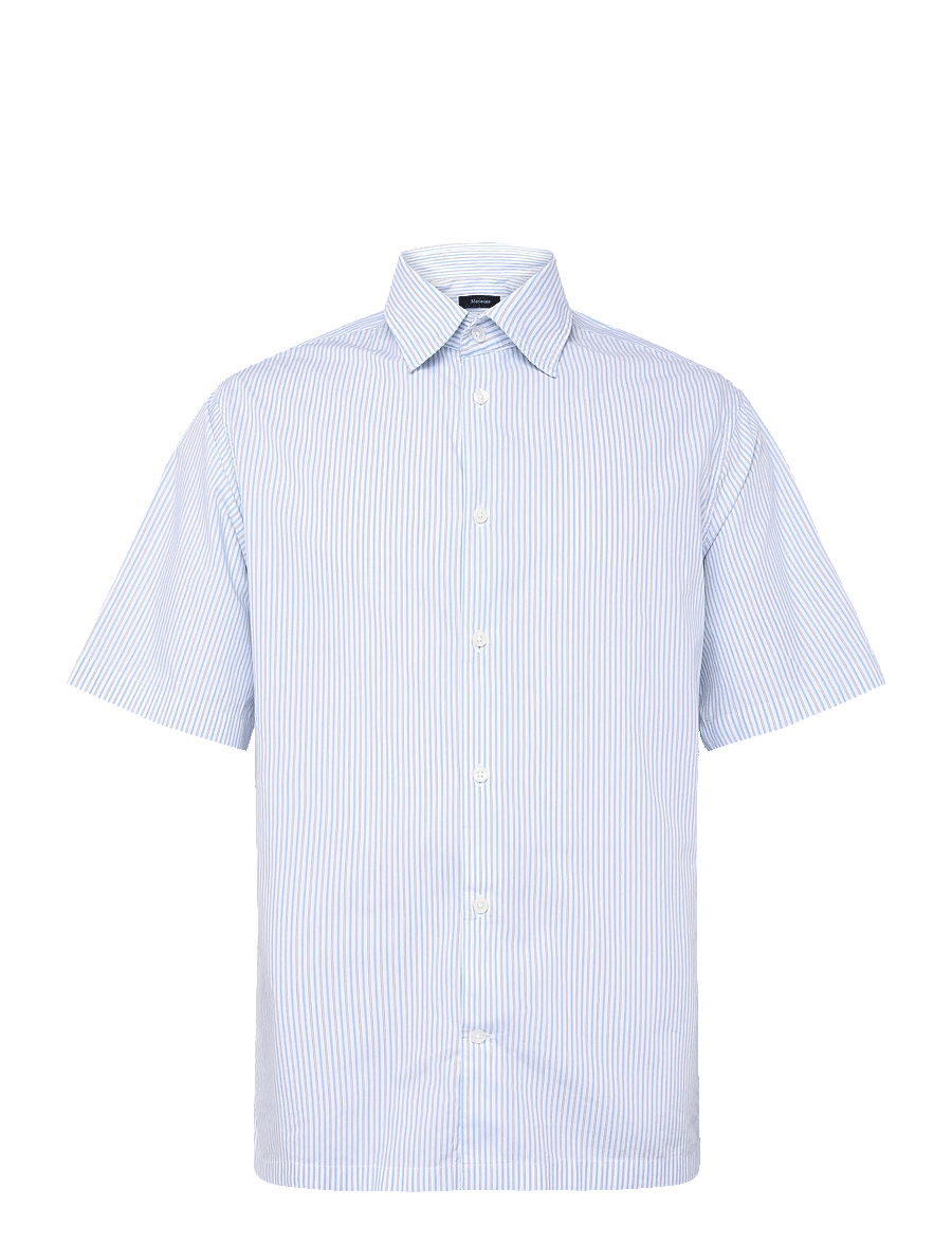 Matinique - MAklampo SS - gestreifte hemden - chambray blue - 1