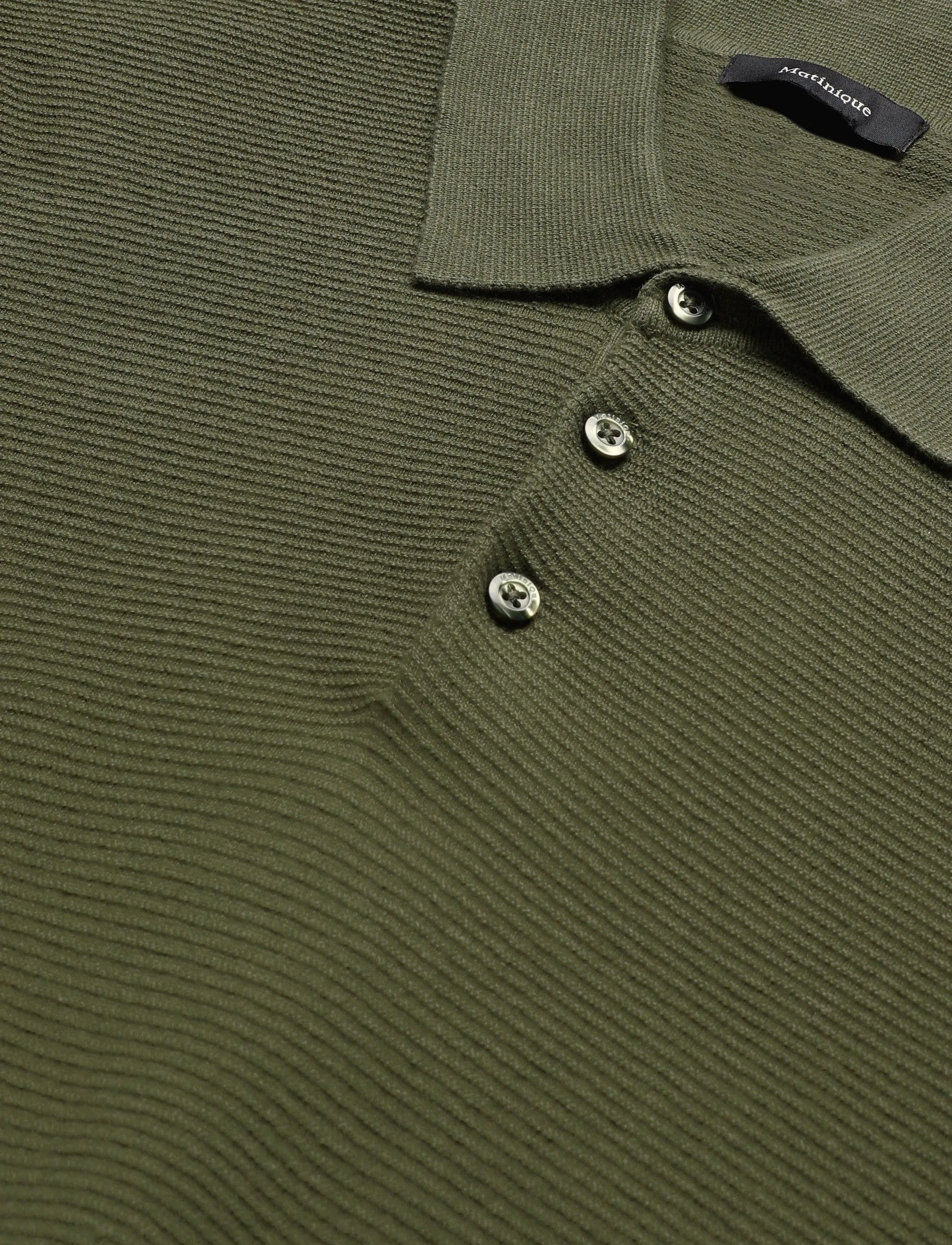 Matinique - MApolo BB - langärmlige strick-polohemden - olive night - 3