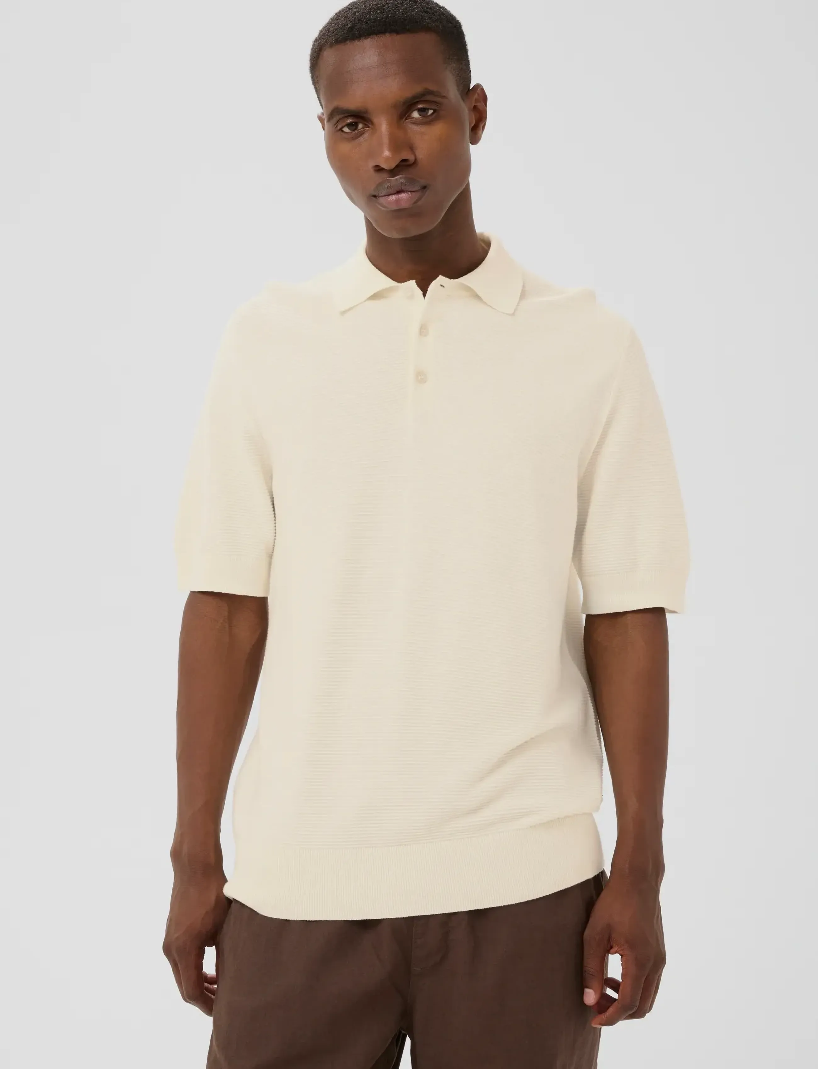 Matinique Mapolo Bb, Mænd, Strikket Poloshirt, Cream, Str: L