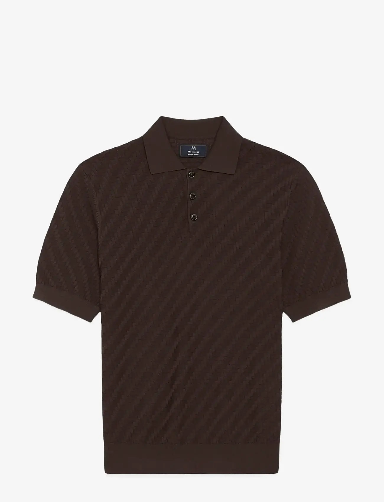 Matinique - MApolo BB Knit Heritage - polostrik - chocolate brown - 0