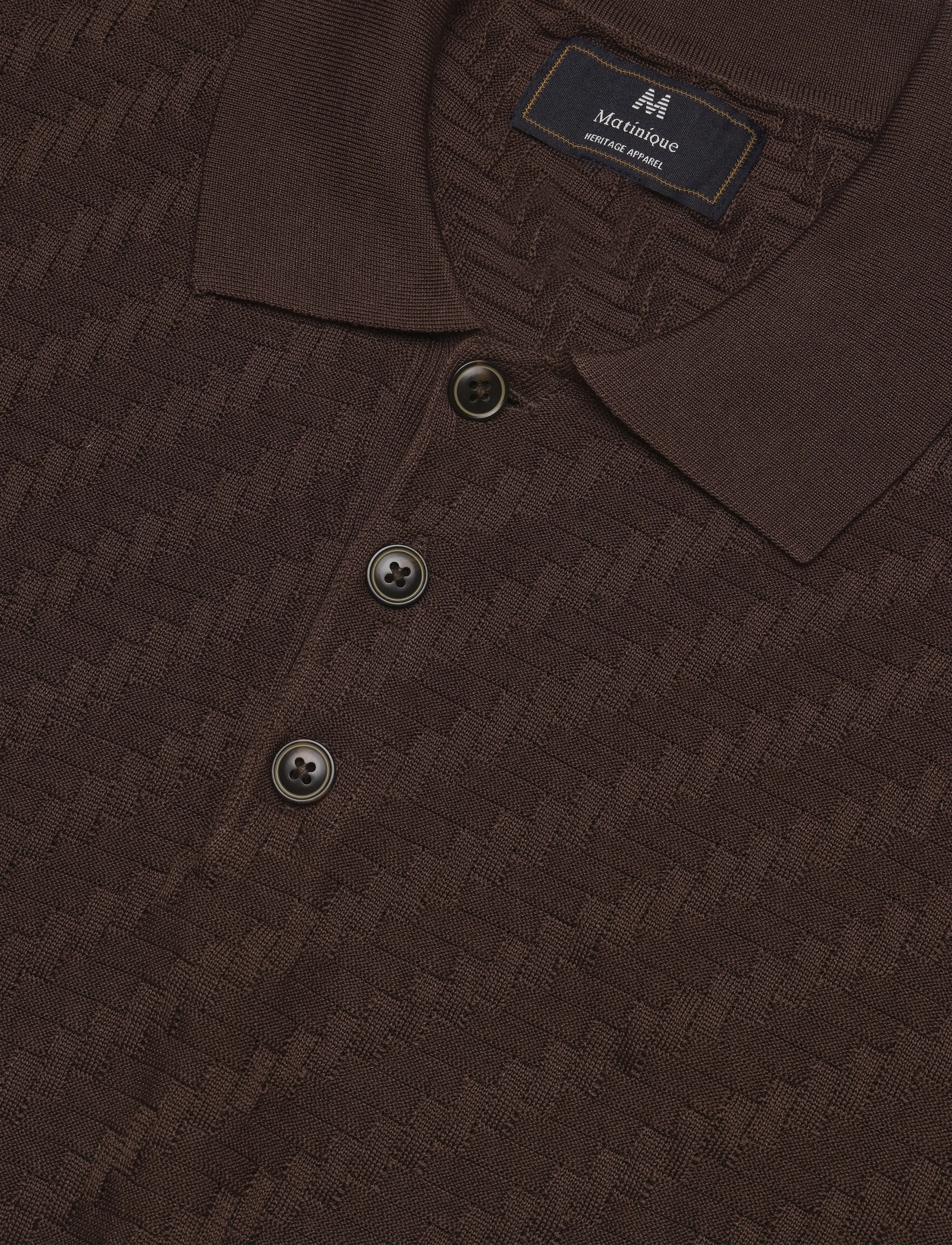 Matinique - MApolo BB Knit Heritage - kootud polosärgid - chocolate brown - 4