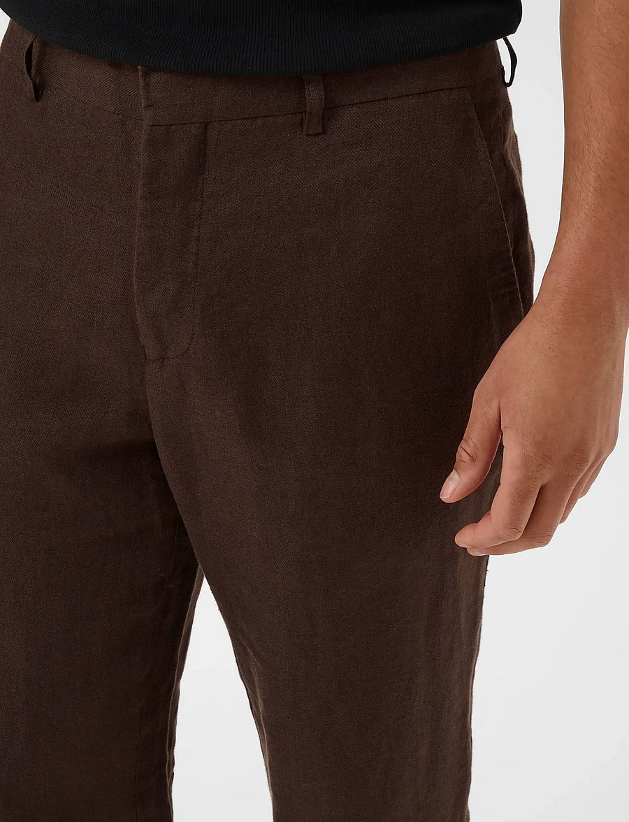 Matinique - MAwesley Pant - linen trousers - chocolate brown - 3