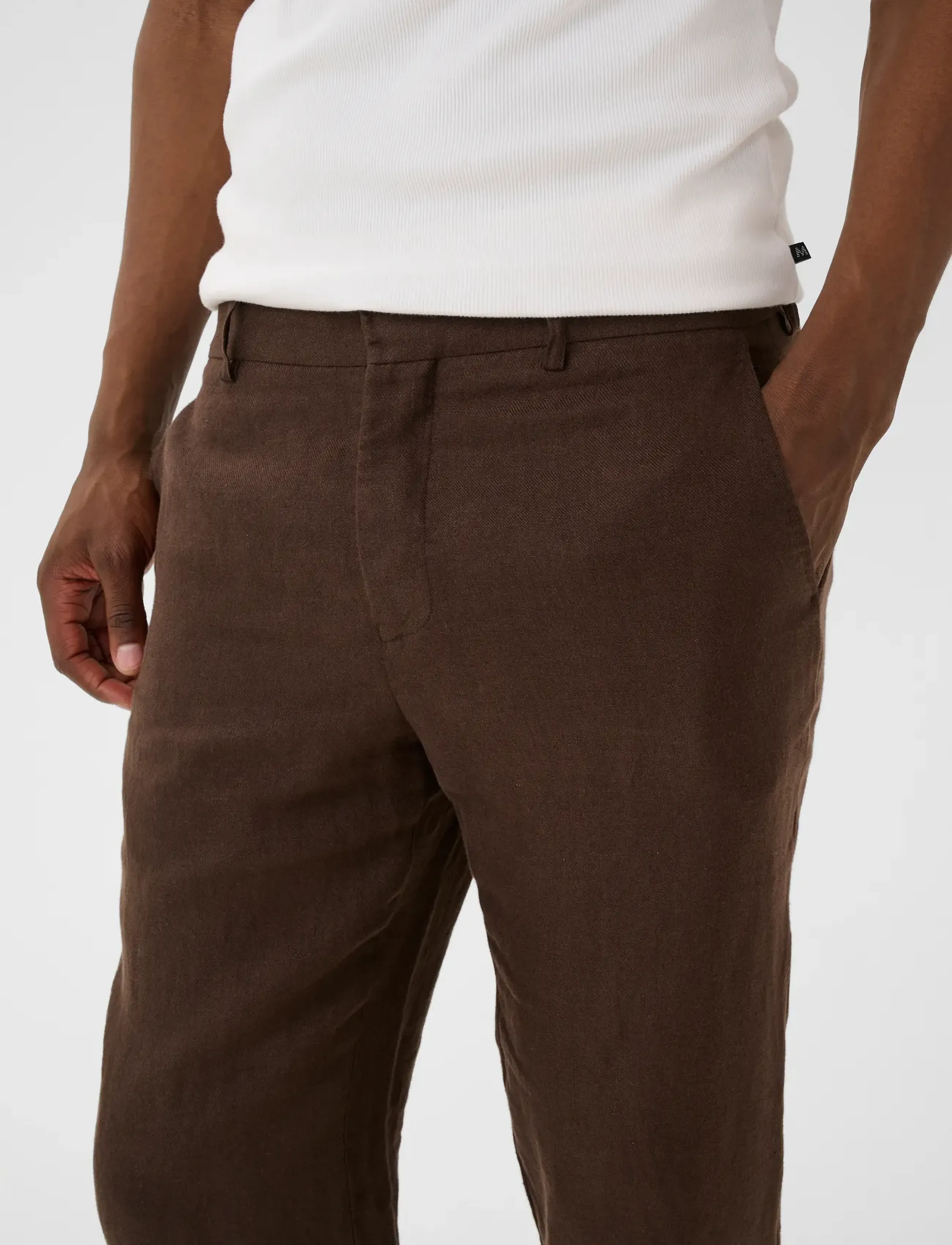 Matinique - MAwesley Pant - linnebyxor - chocolate brown - 4