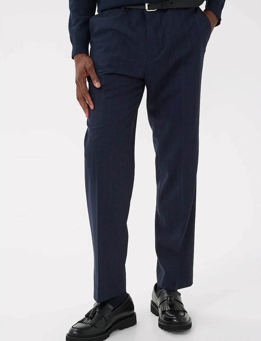 Matinique - MAwesley Pant - kostiuminės kelnės - dark navy - 3