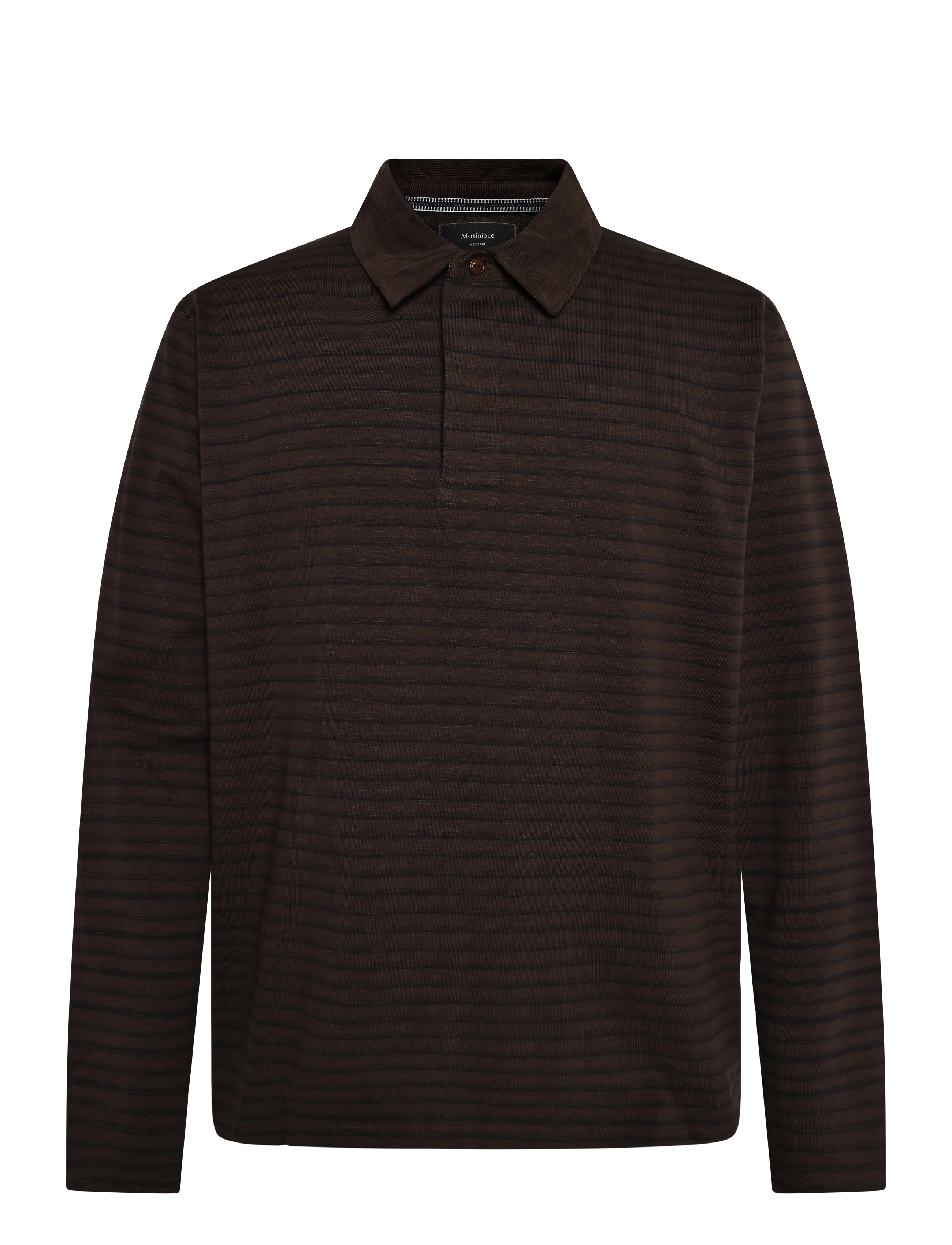 Matinique - MAkai Rugby ls Heritage - long-sleeved knitted polos - turkish coffee - 1