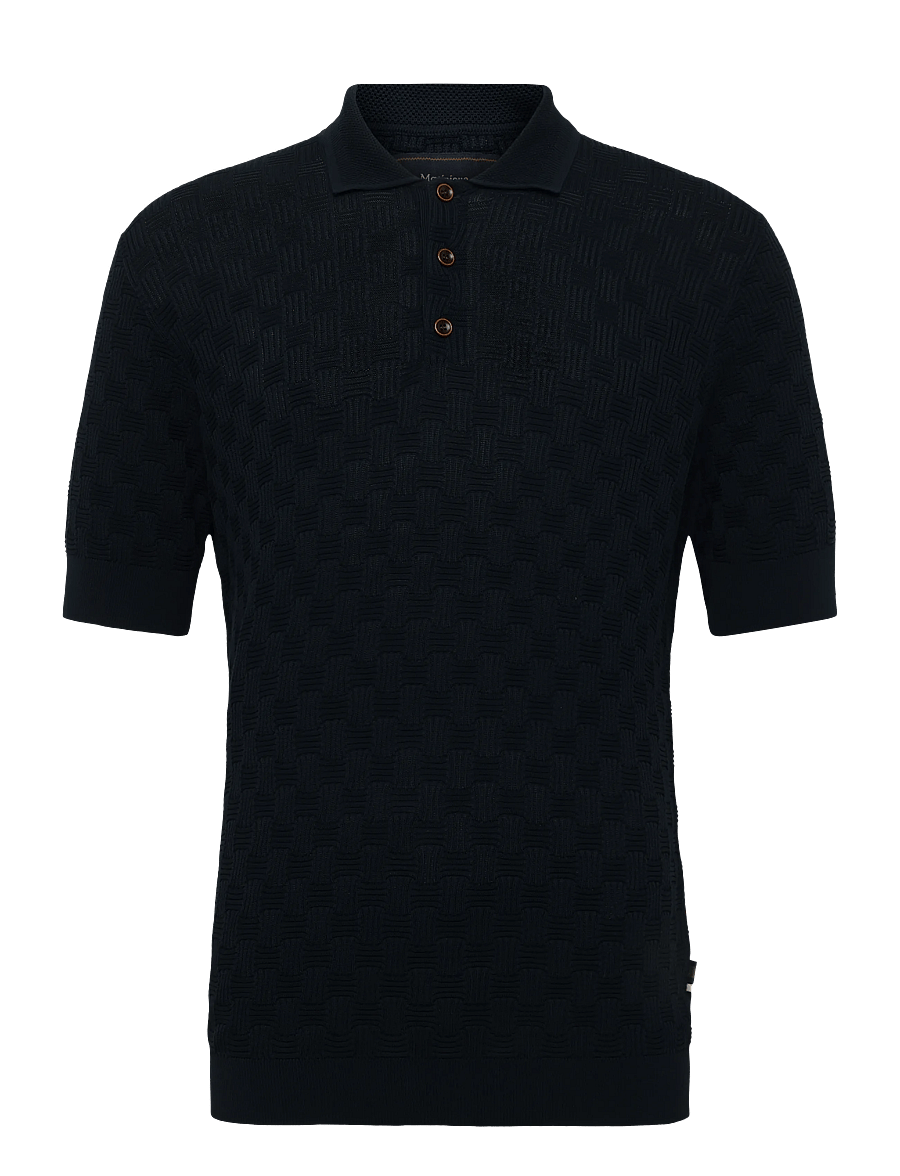 Matinique - MApolo BB Heritage - langärmlige strick-polohemden - dark navy - 1