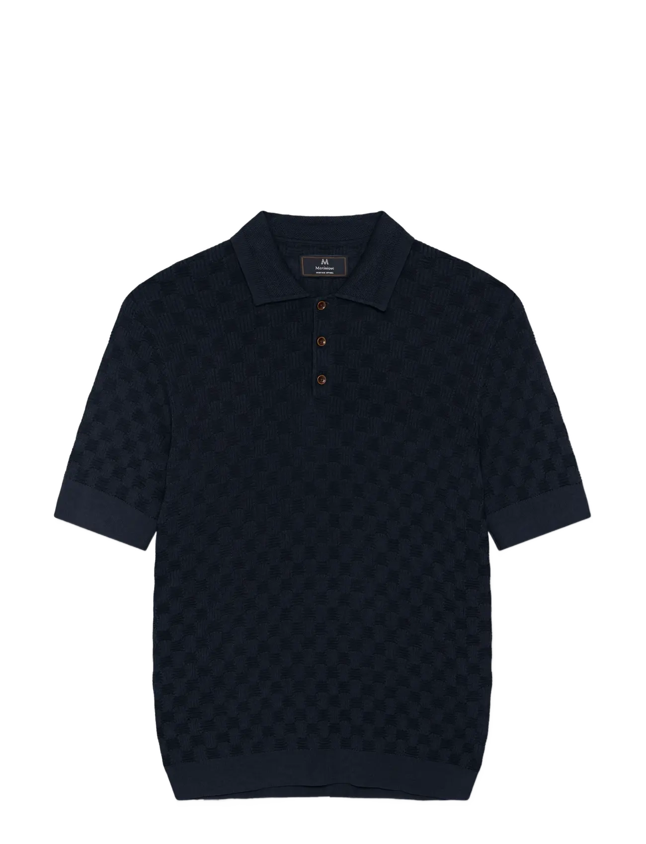 Matinique - MApolo BB Heritage - langärmlige strick-polohemden - dark navy - 1