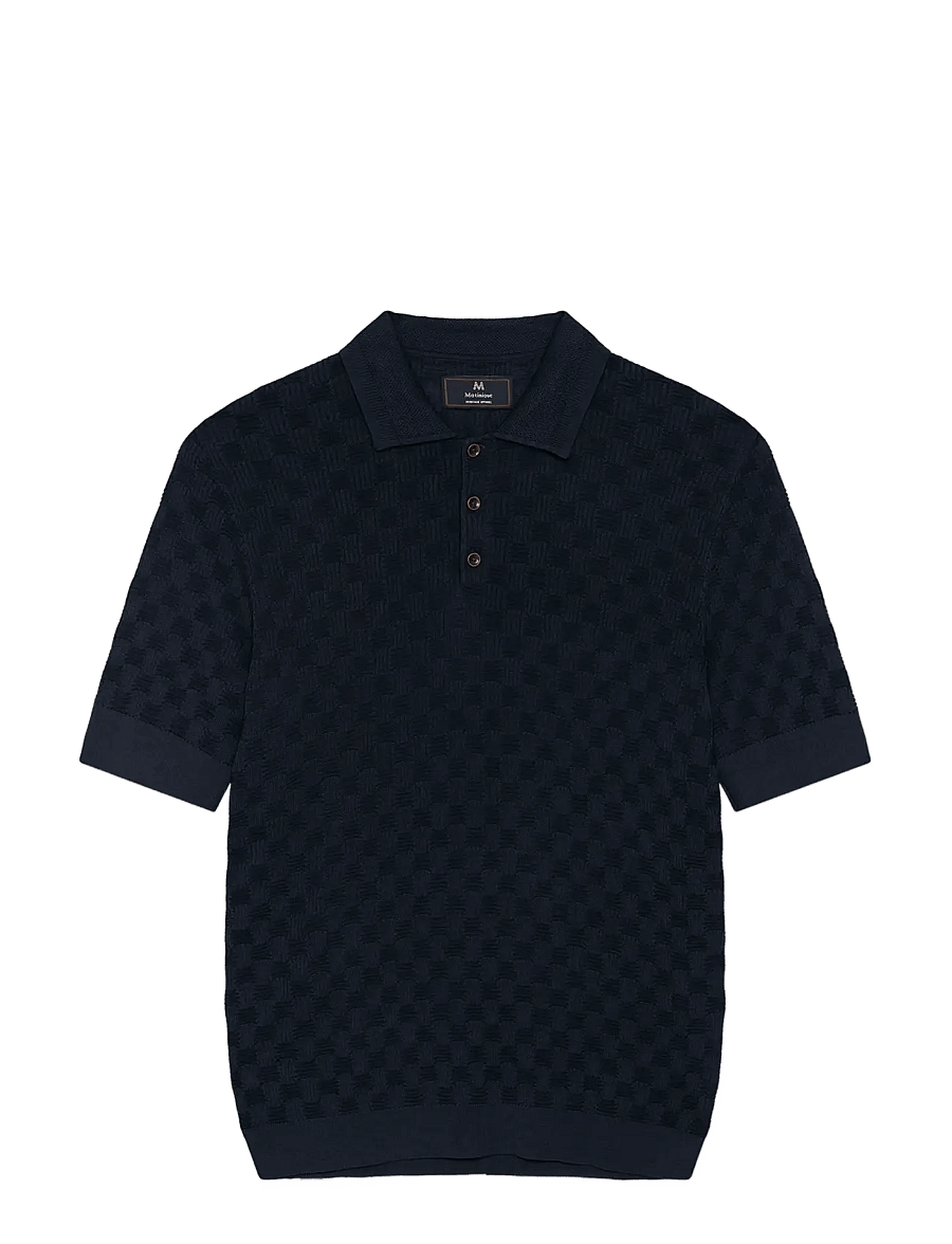Matinique - MApolo BB Heritage - langärmlige strick-polohemden - dark navy - 1