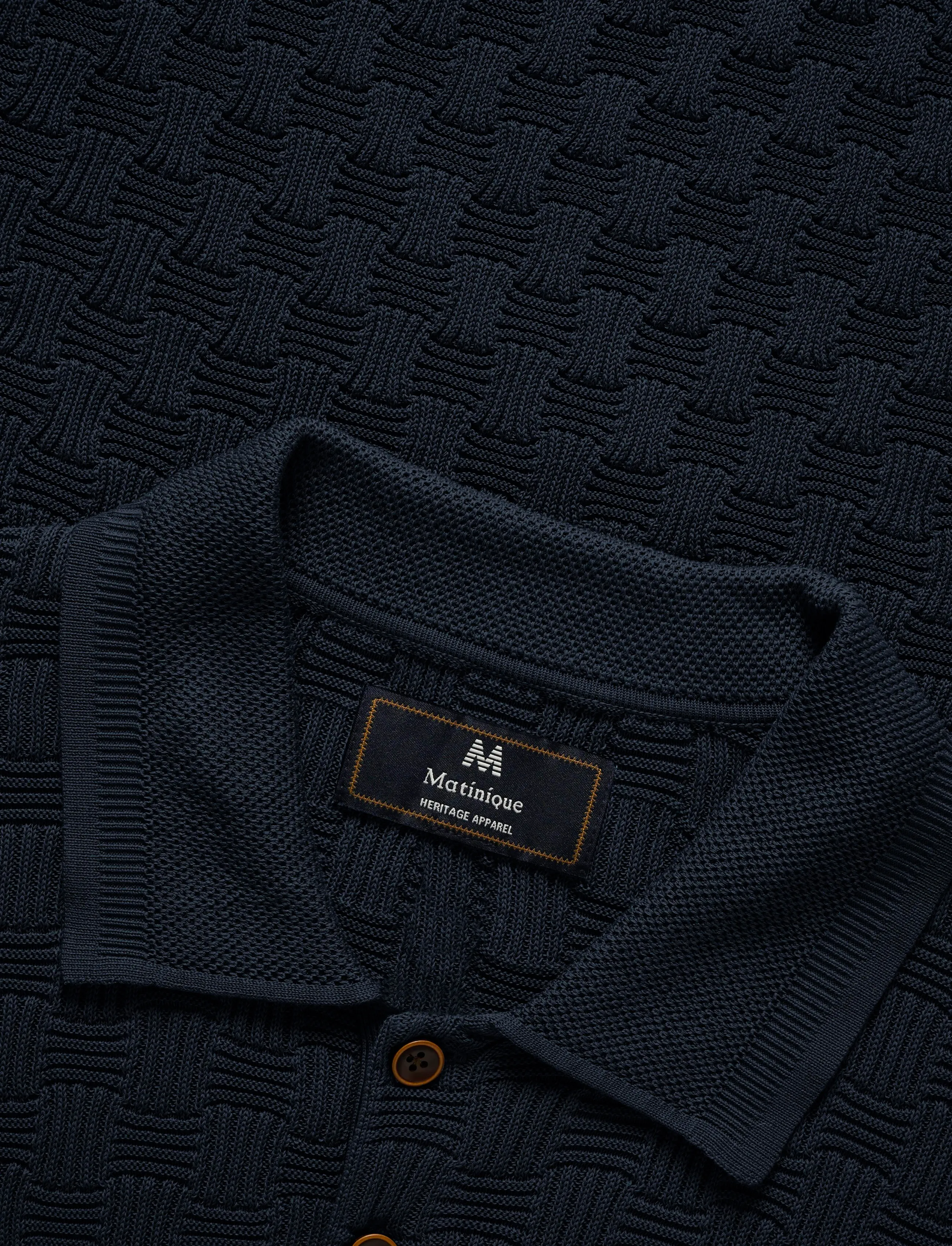 Matinique - MApolo BB Heritage - langärmlige strick-polohemden - dark navy - 5