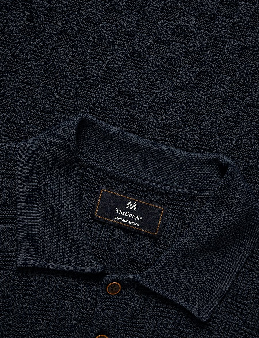 Matinique - MApolo BB Heritage - langärmlige strick-polohemden - dark navy - 5