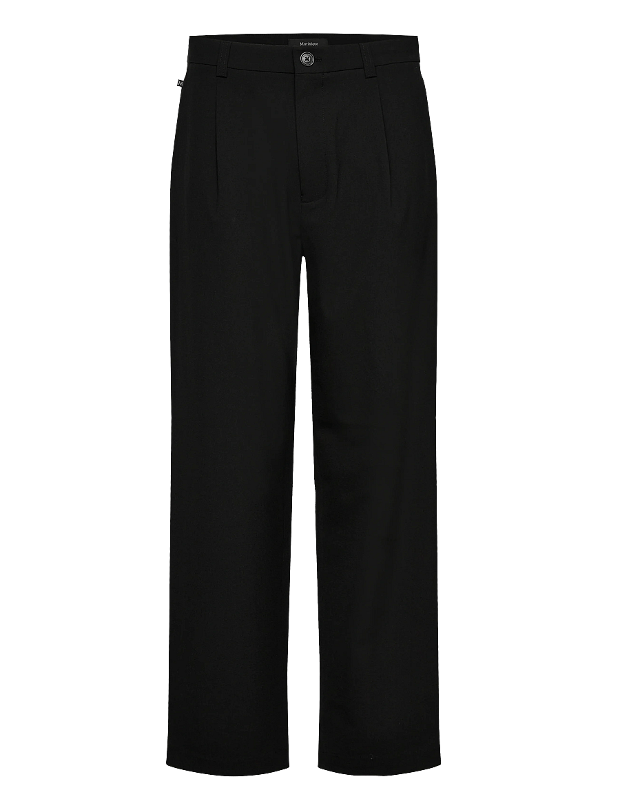 Matinique - MAChino Pleat Pants - Ülikonnapüksid - black - 1