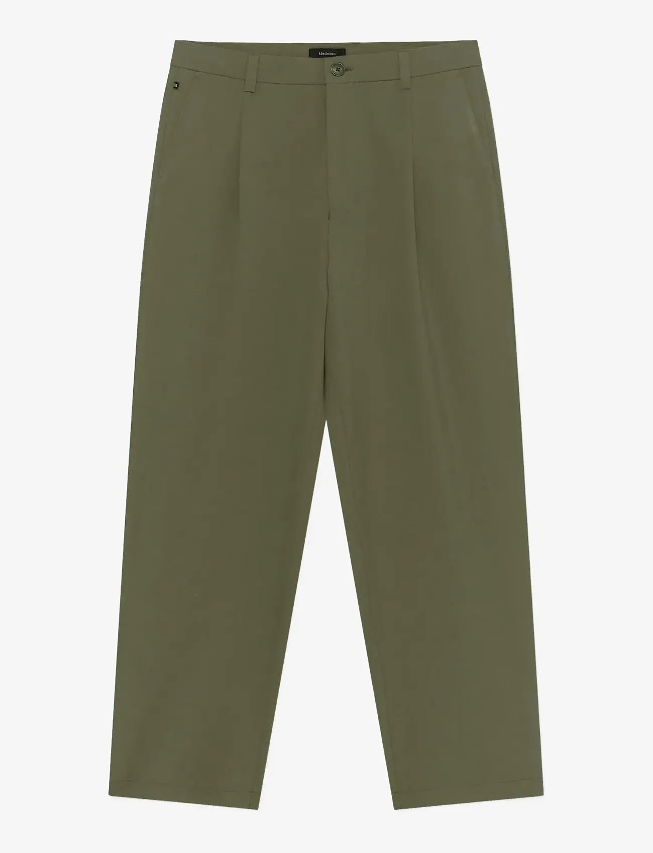 Matinique - MAChino Pleat Pants - suit trousers - dusty olive melange - 1