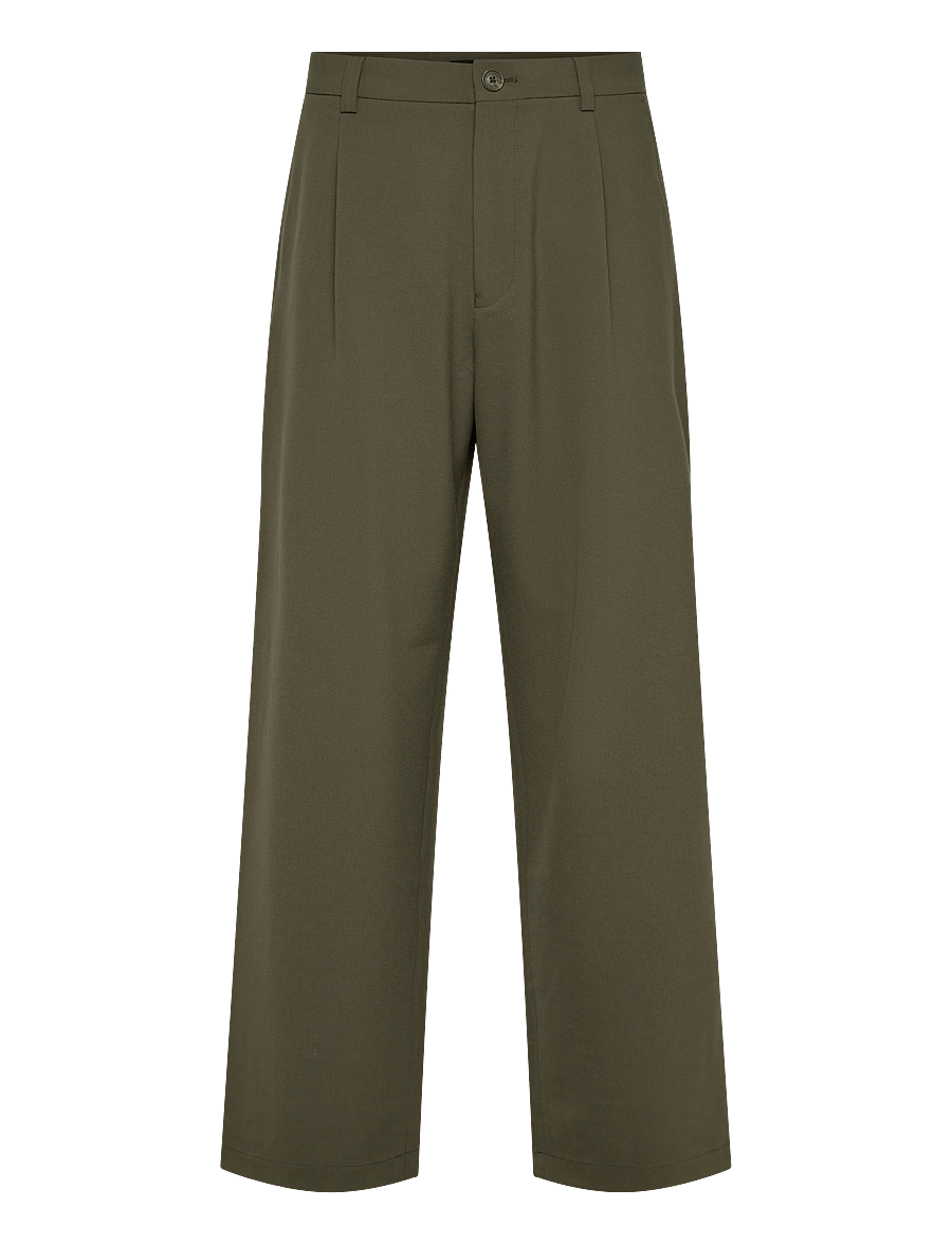 Matinique - MAChino Pleat Pants - anzugshosen - dusty olive melange - 1