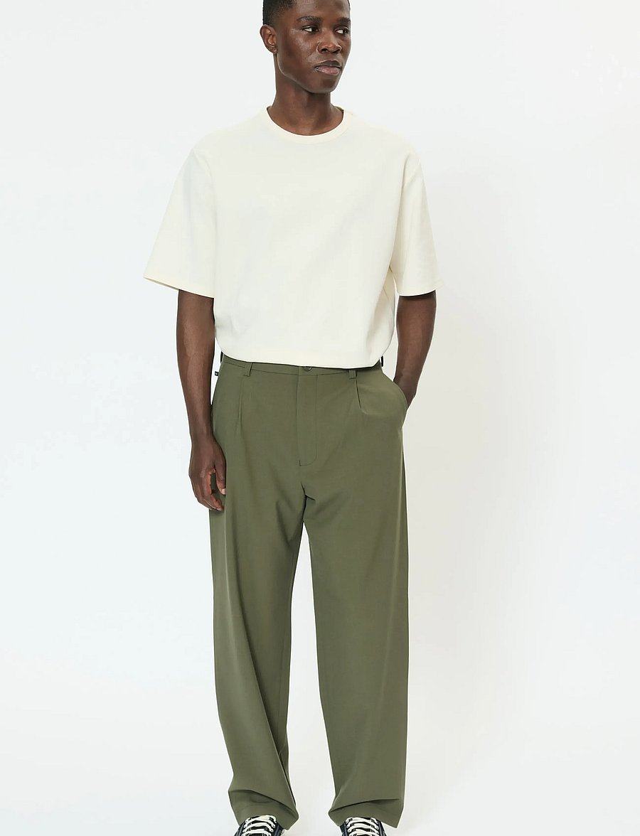 Matinique - MAChino Pleat Pants - anzugshosen - dusty olive melange - 3