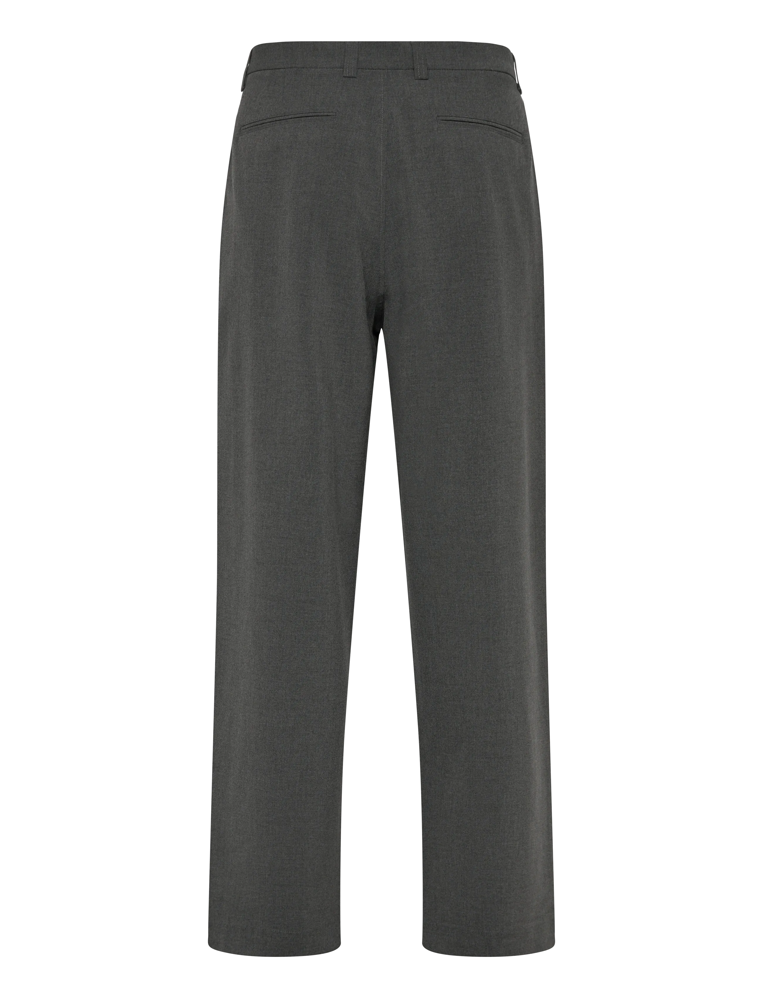 Matinique - MAChino Pleat Pants - kostymbyxor - medium grey melange - 2
