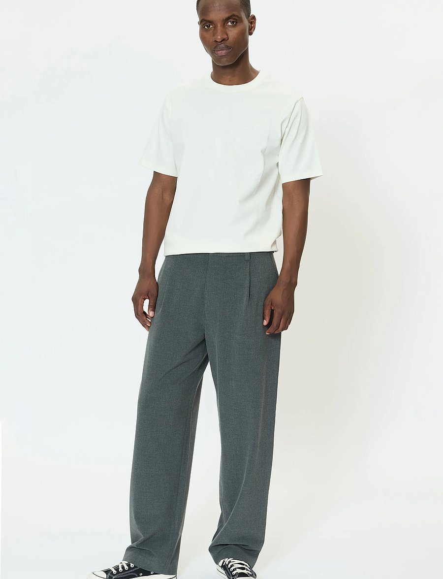 Matinique - MAChino Pleat Pants - habitbukser - medium grey melange - 3