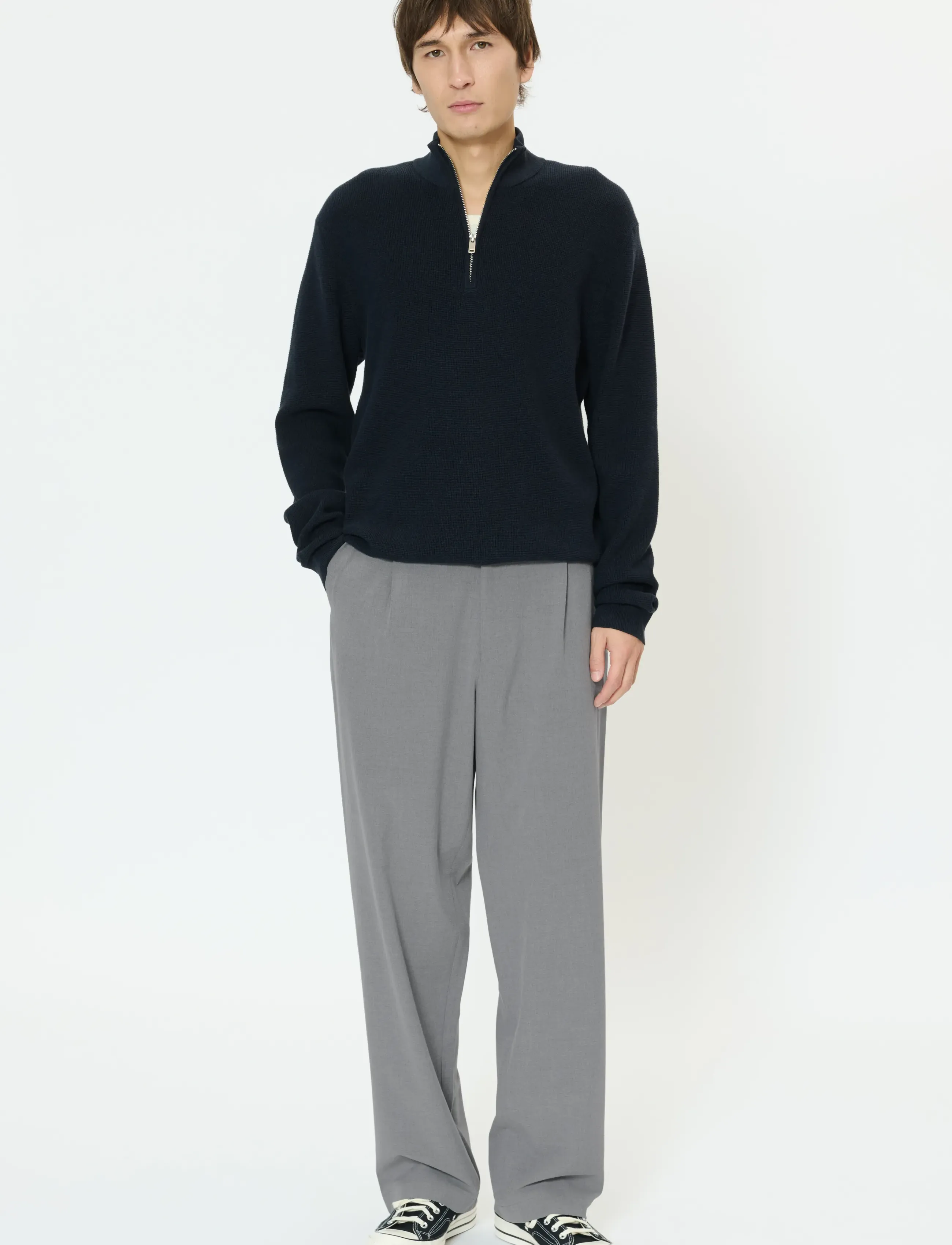 Matinique - MAChino Pleat Pants - kostymbyxor - smoked pearl - 3