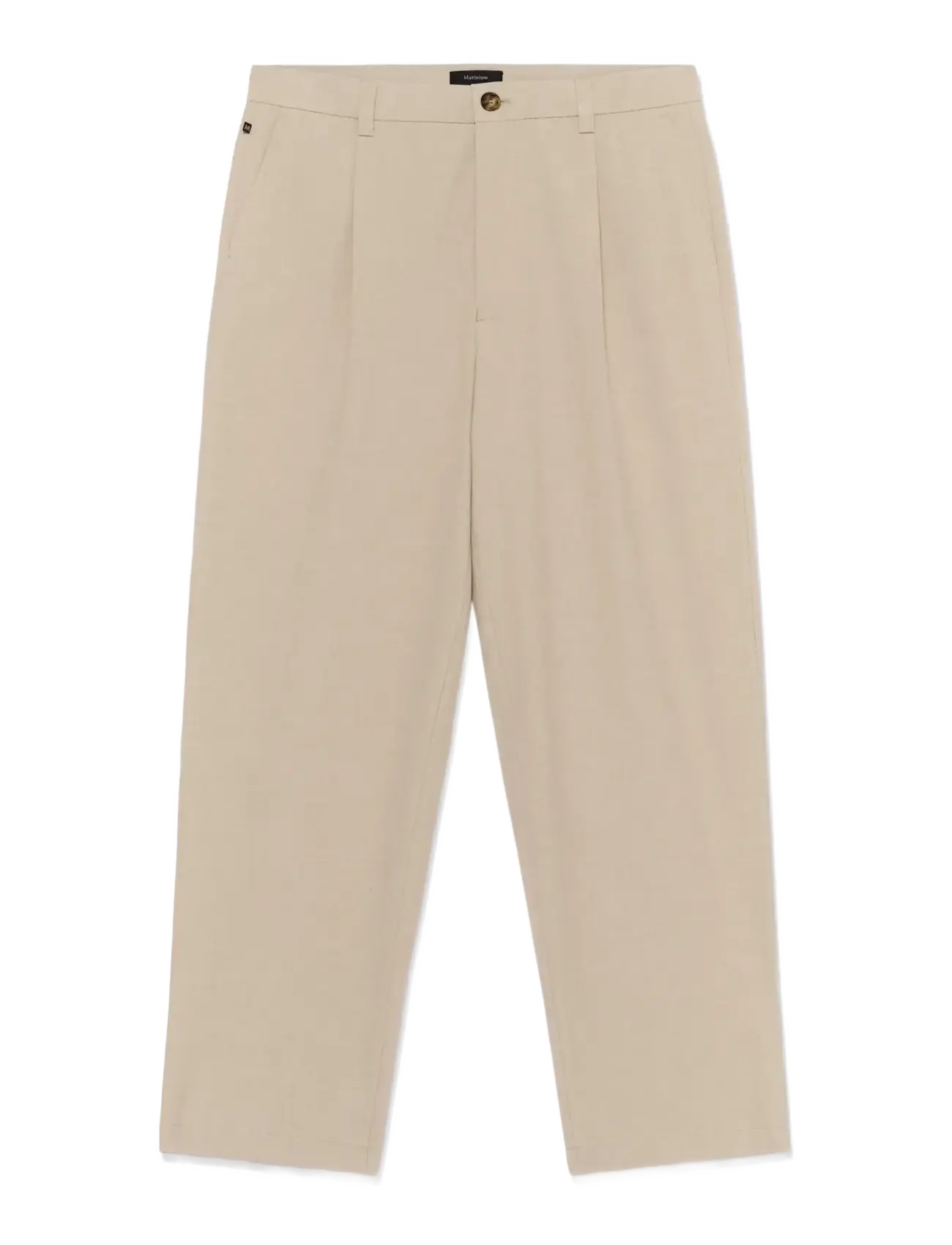 Matinique MAChino Pleat Pants - Püksid - WINTER TWIG MELANGE / beige